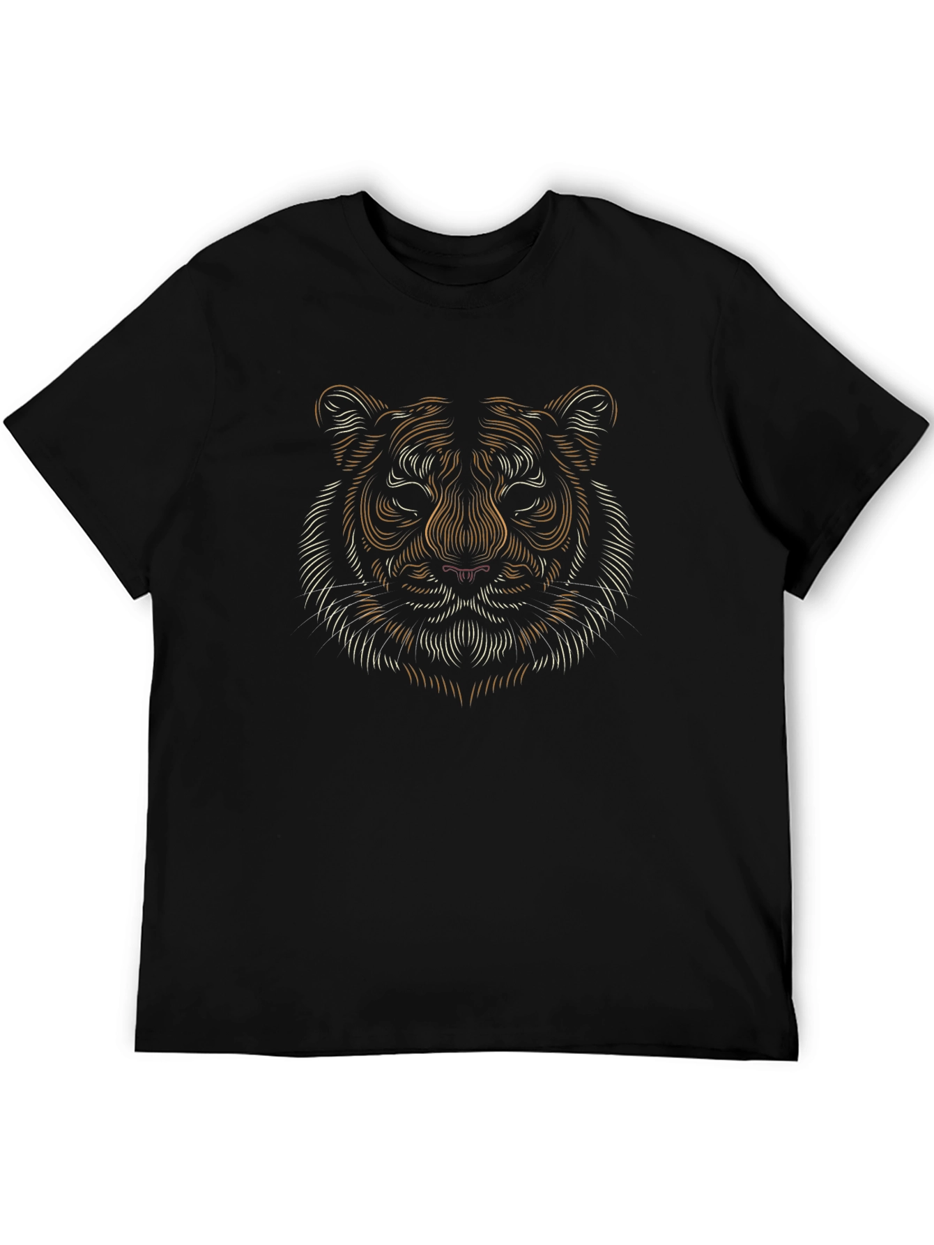 Tiger Graphic Print Black T-Shirt