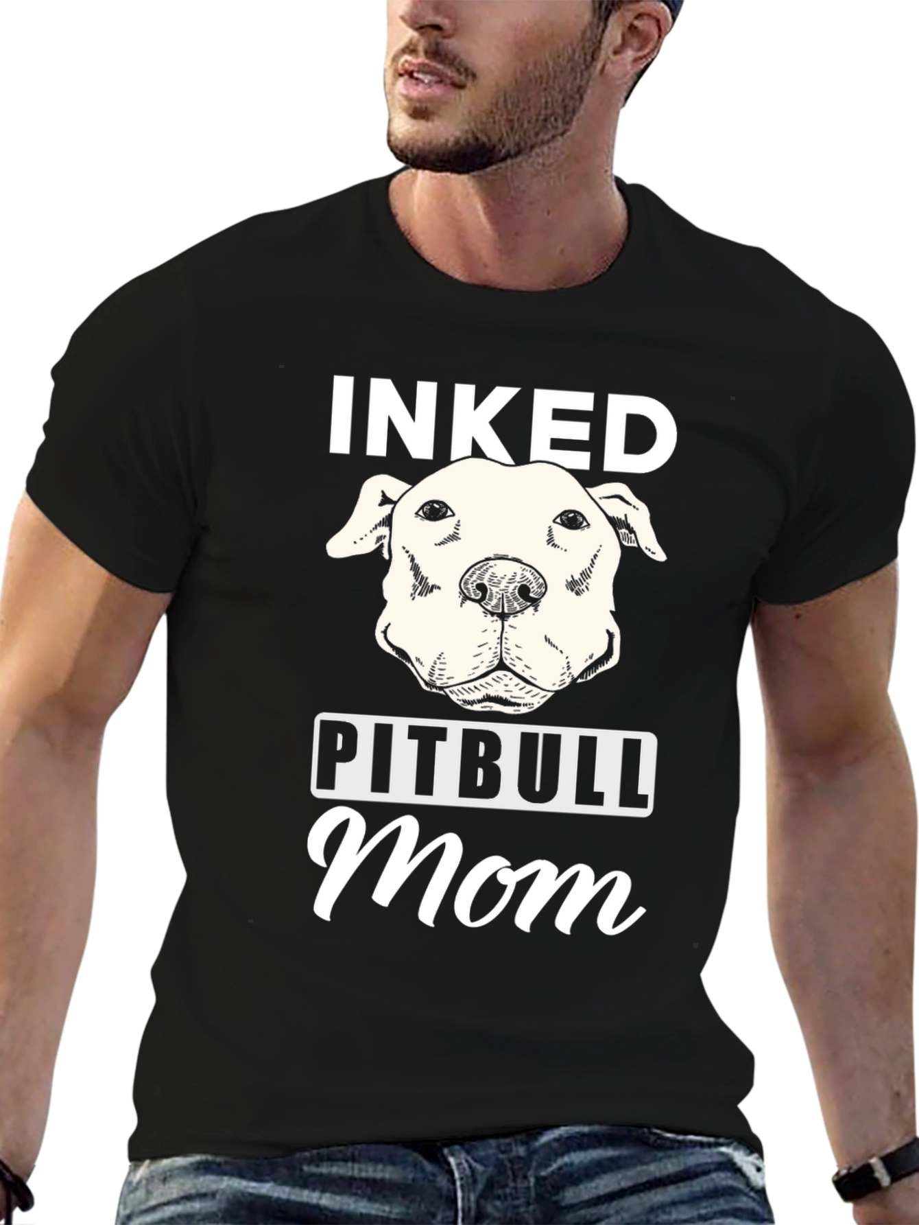 Inked Pitbull Mom Graphic T-Shirt