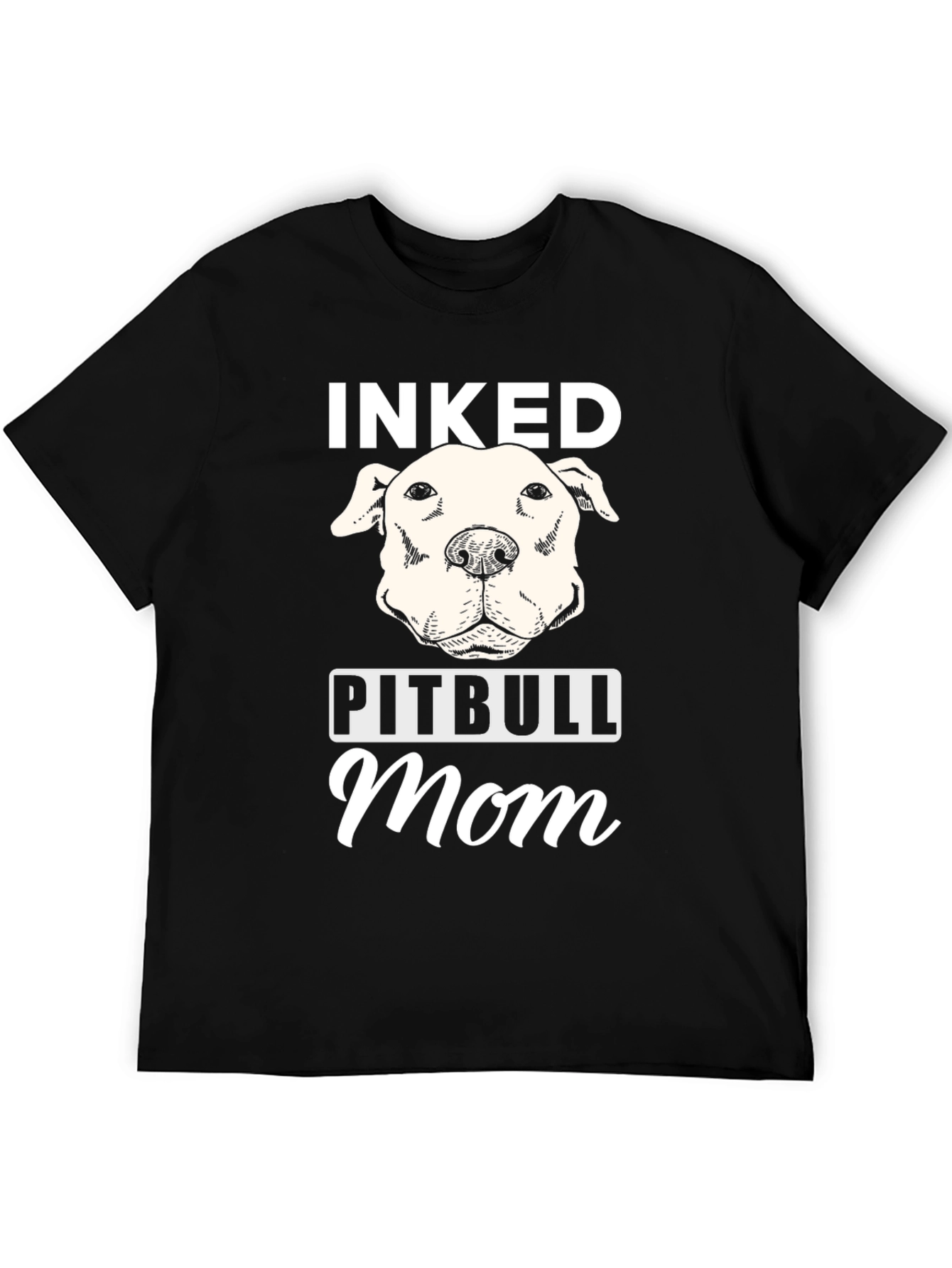 Inked Pitbull Mom Graphic T-Shirt