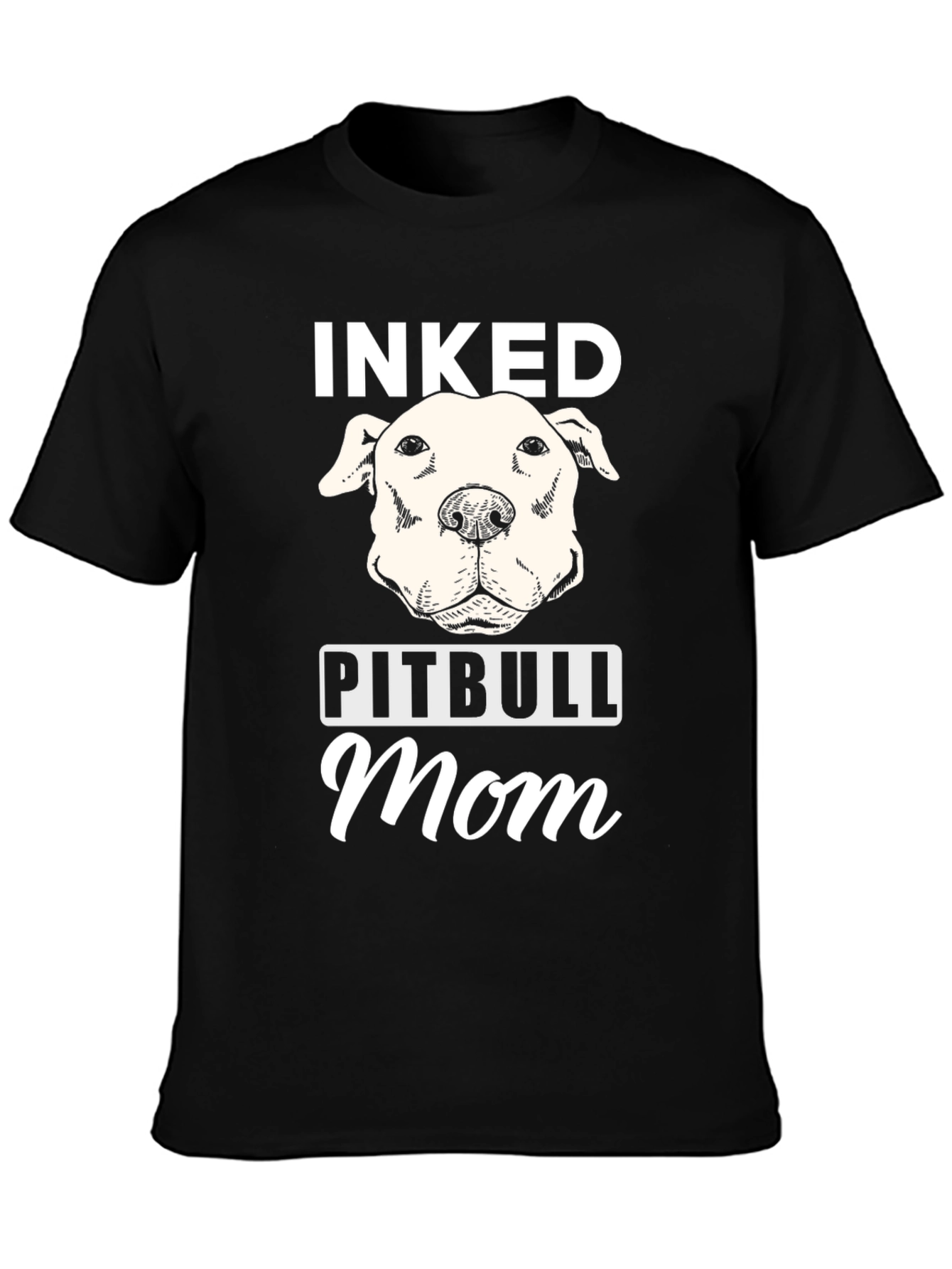 Inked Pitbull Mom Graphic T-Shirt