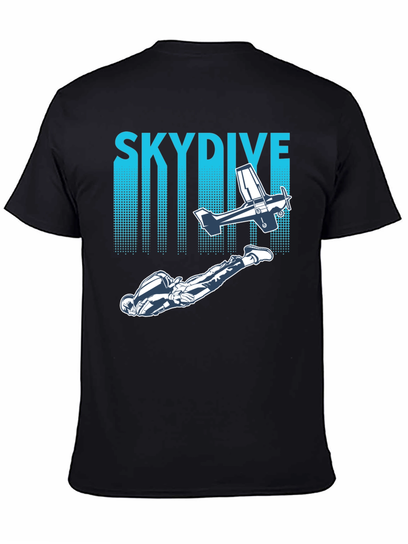 Skydiving Adventure Tee -  Plane & Parachutist Graphic T-Shirt