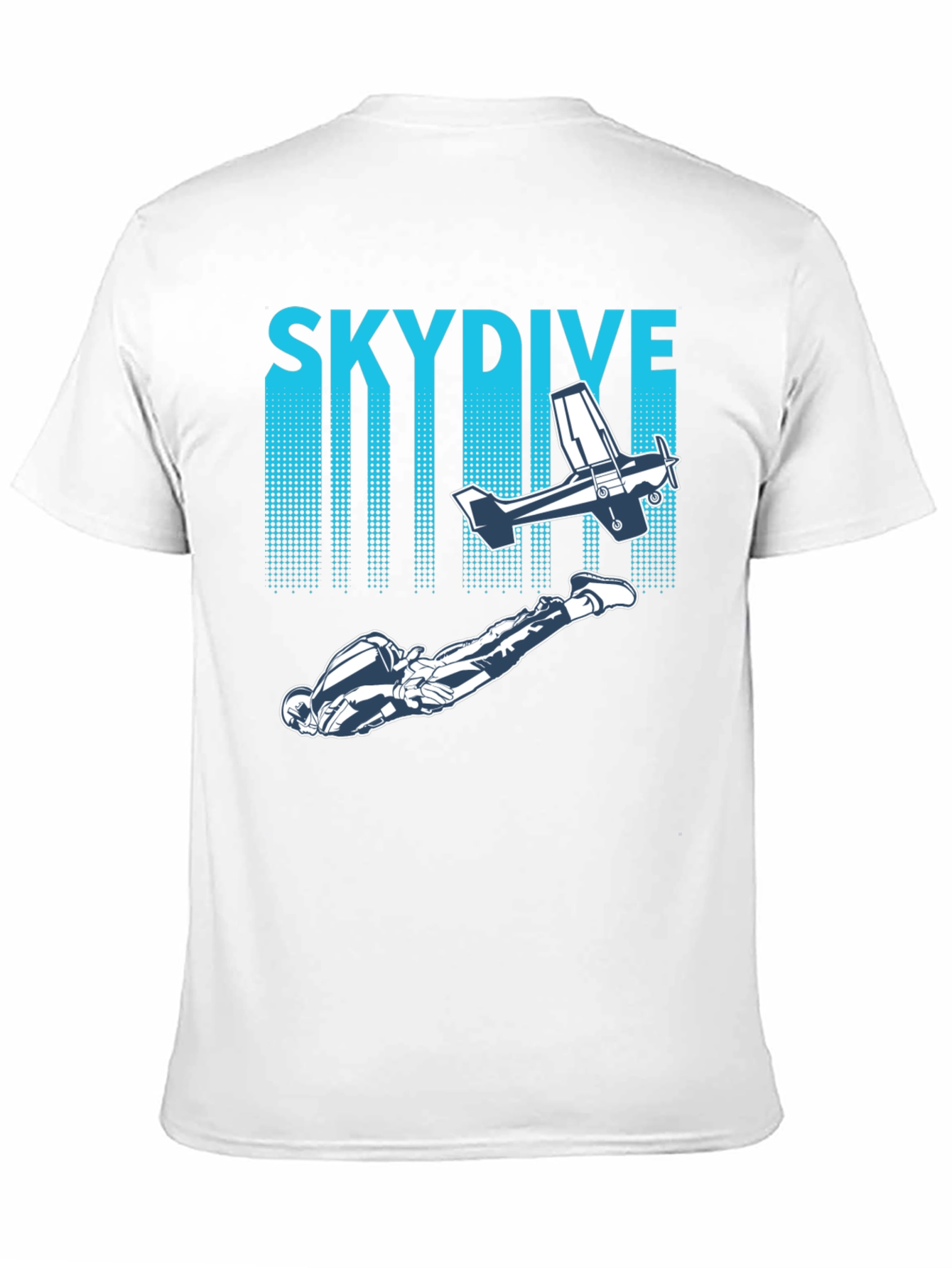 Skydiving Adventure Tee -  Plane & Parachutist Graphic T-Shirt