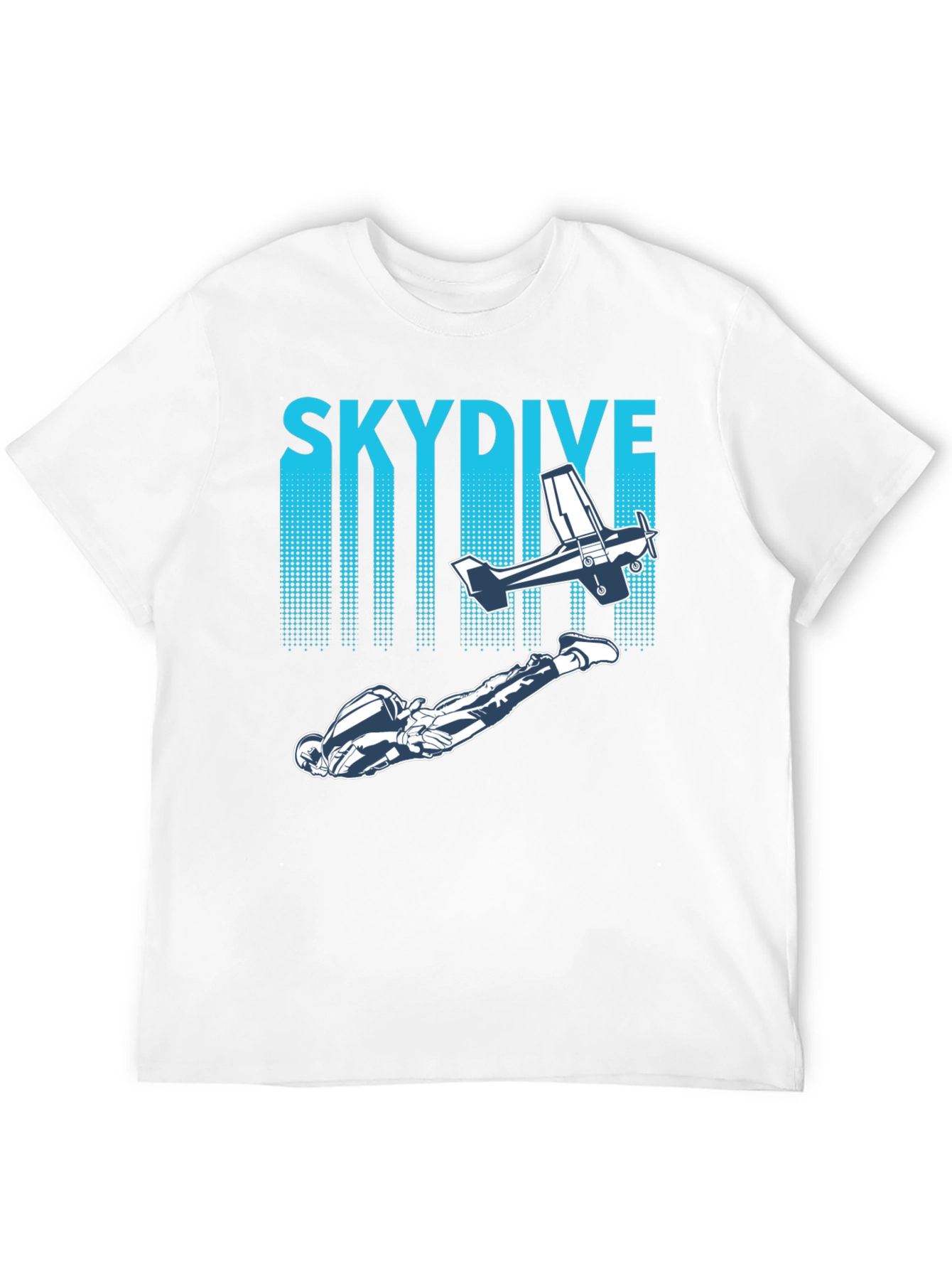 Skydiving Adventure Tee -  Plane & Parachutist Graphic T-Shirt