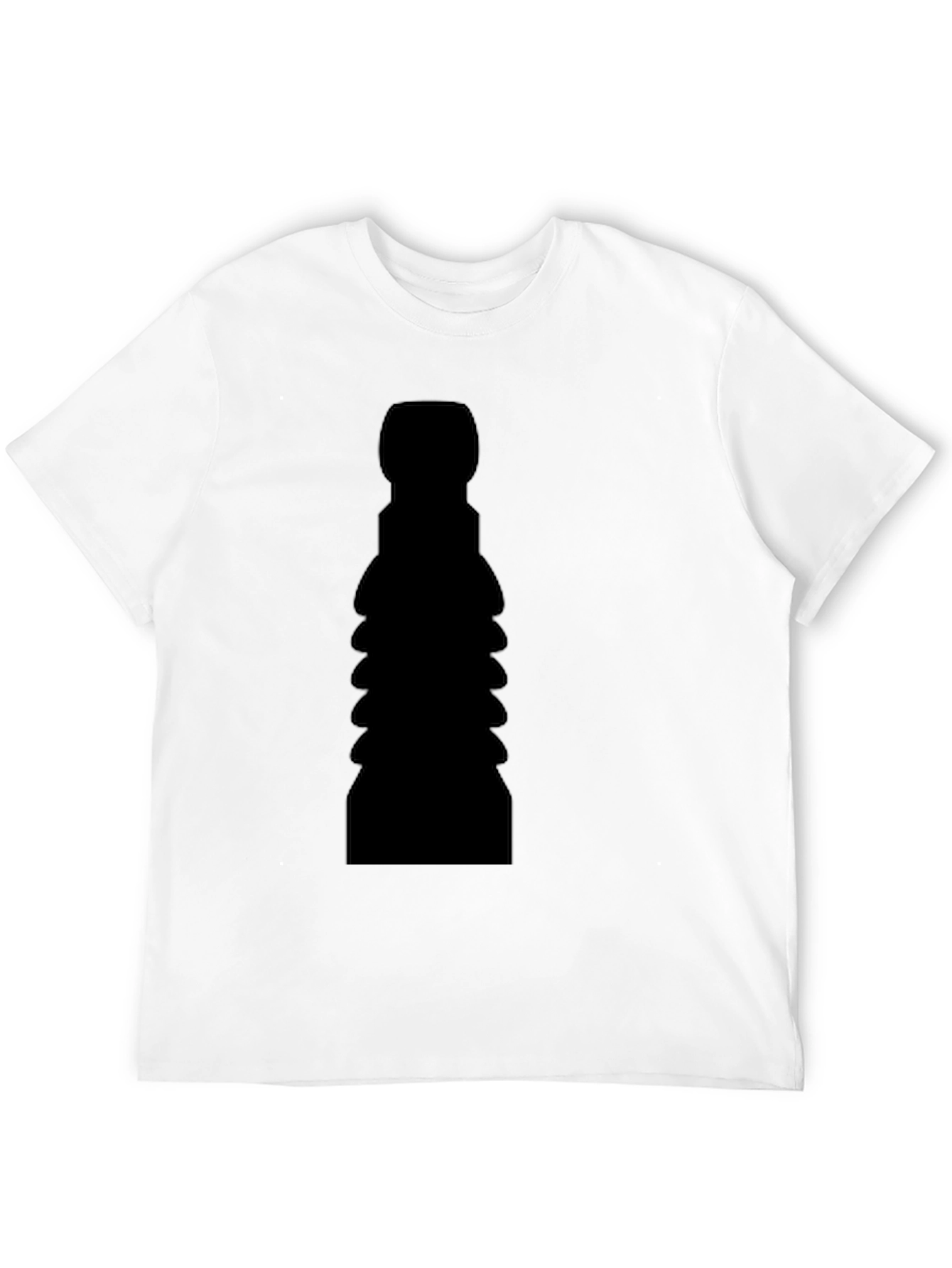 Mens Black Graphic Tee - Abstract Silhouette