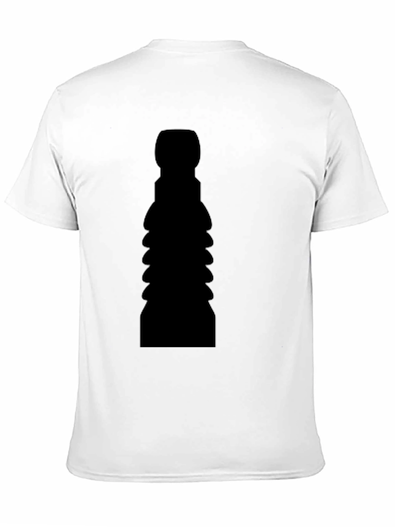 Mens Black Graphic Tee - Abstract Silhouette