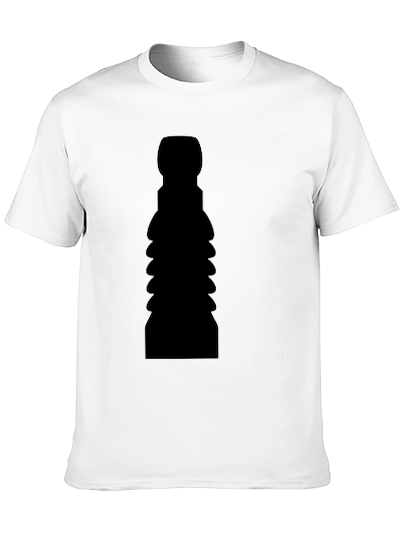 Mens Black Graphic Tee - Abstract Silhouette