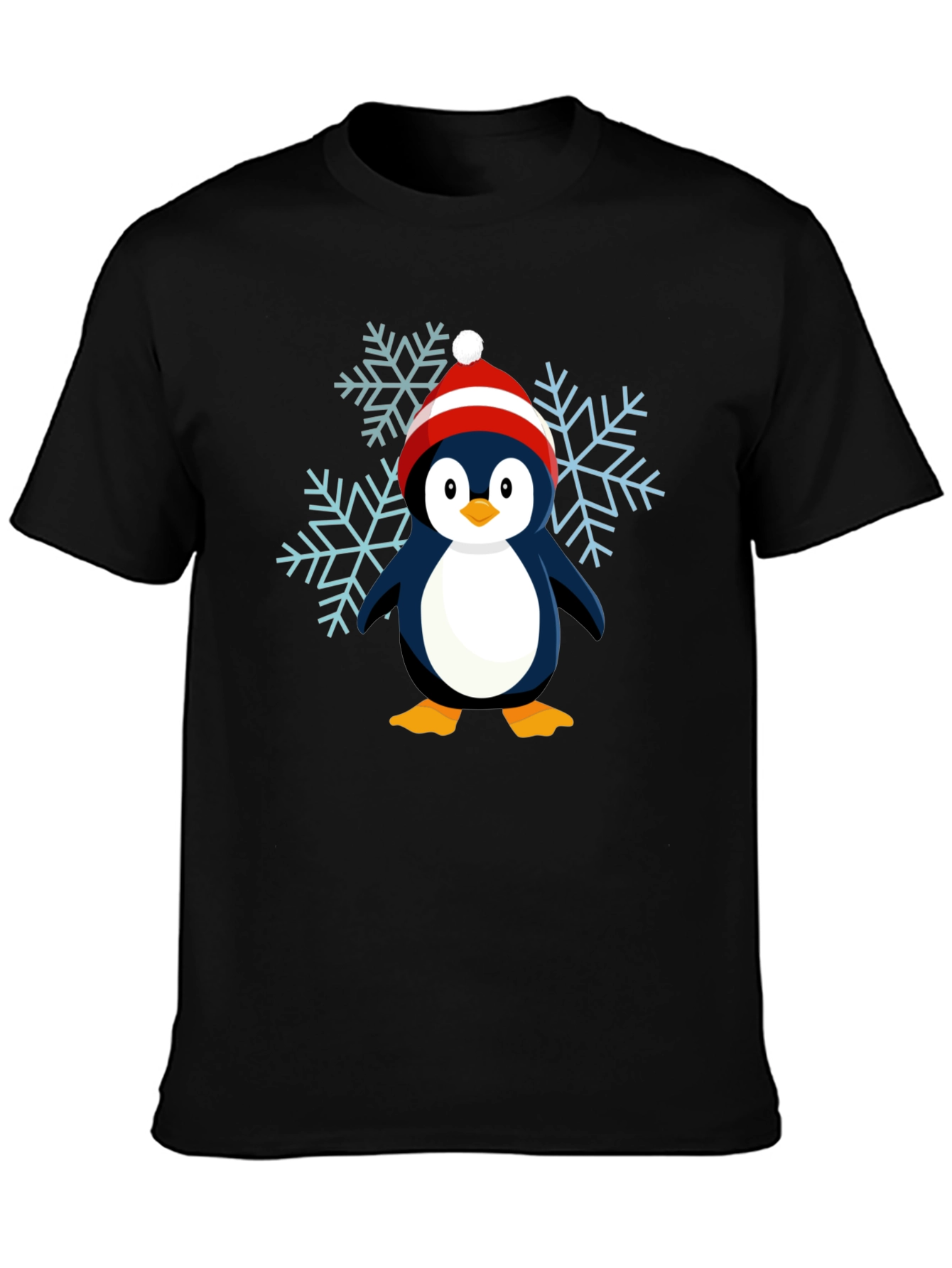 Penguin Snowflake Graphic Tee - Holiday Cheer