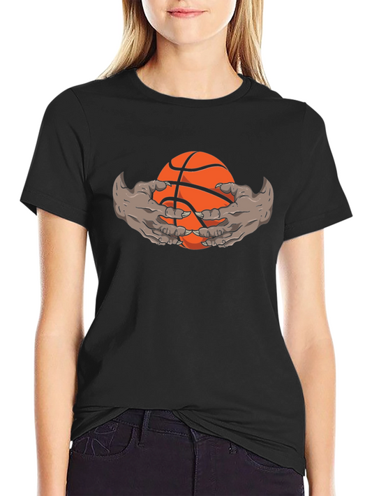 Monster Hands Holding Basketball Graphic Tee