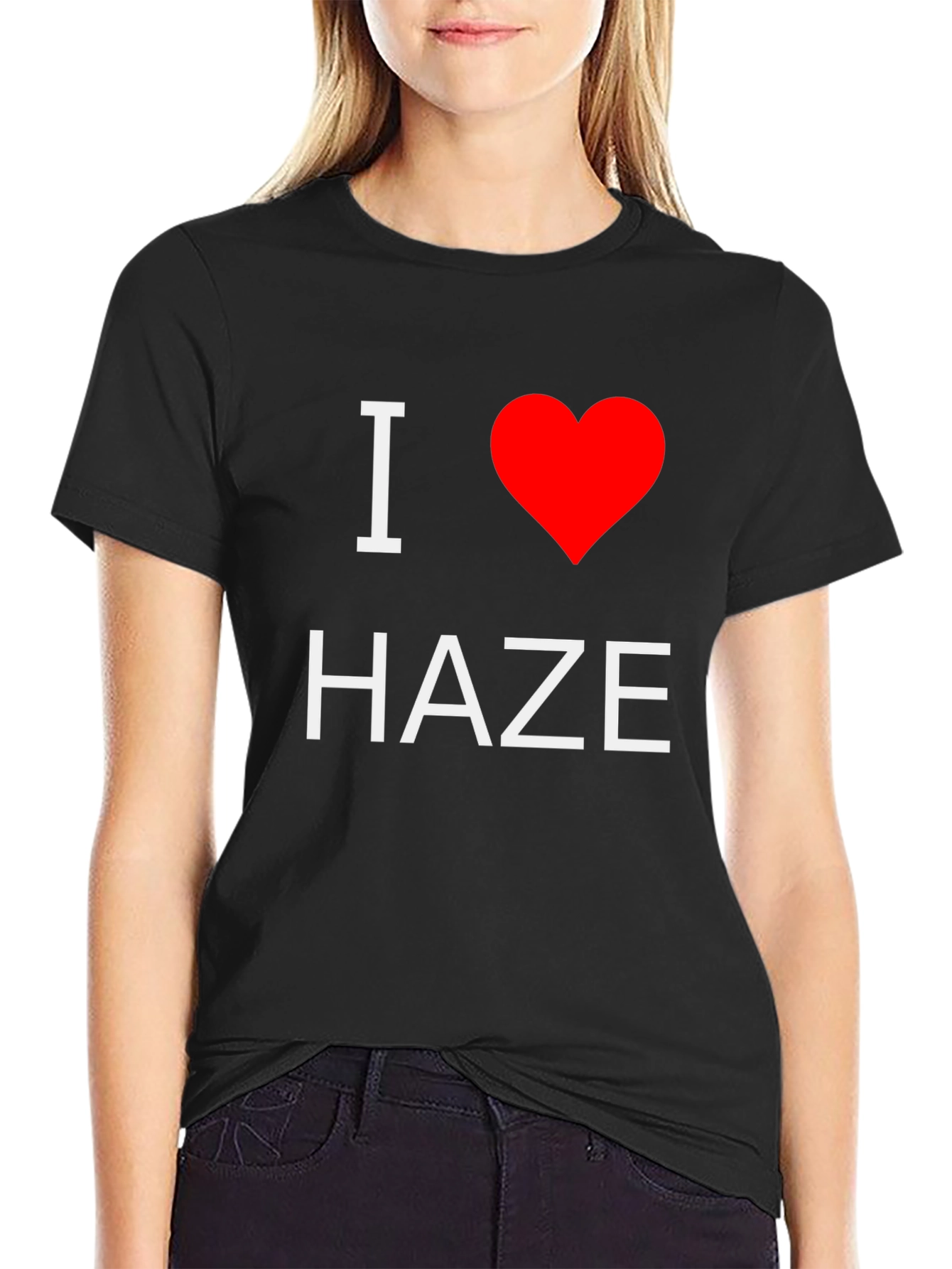I Heart Haze Graphic Tee - Black Casual T-Shirt