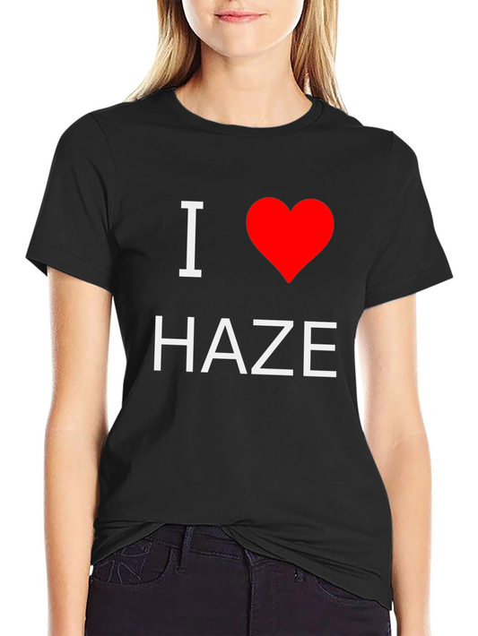 I Heart Haze Graphic Tee - Black Casual T-Shirt