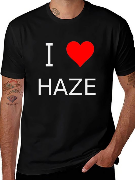 I Heart Haze Graphic Tee - Black Casual T-Shirt