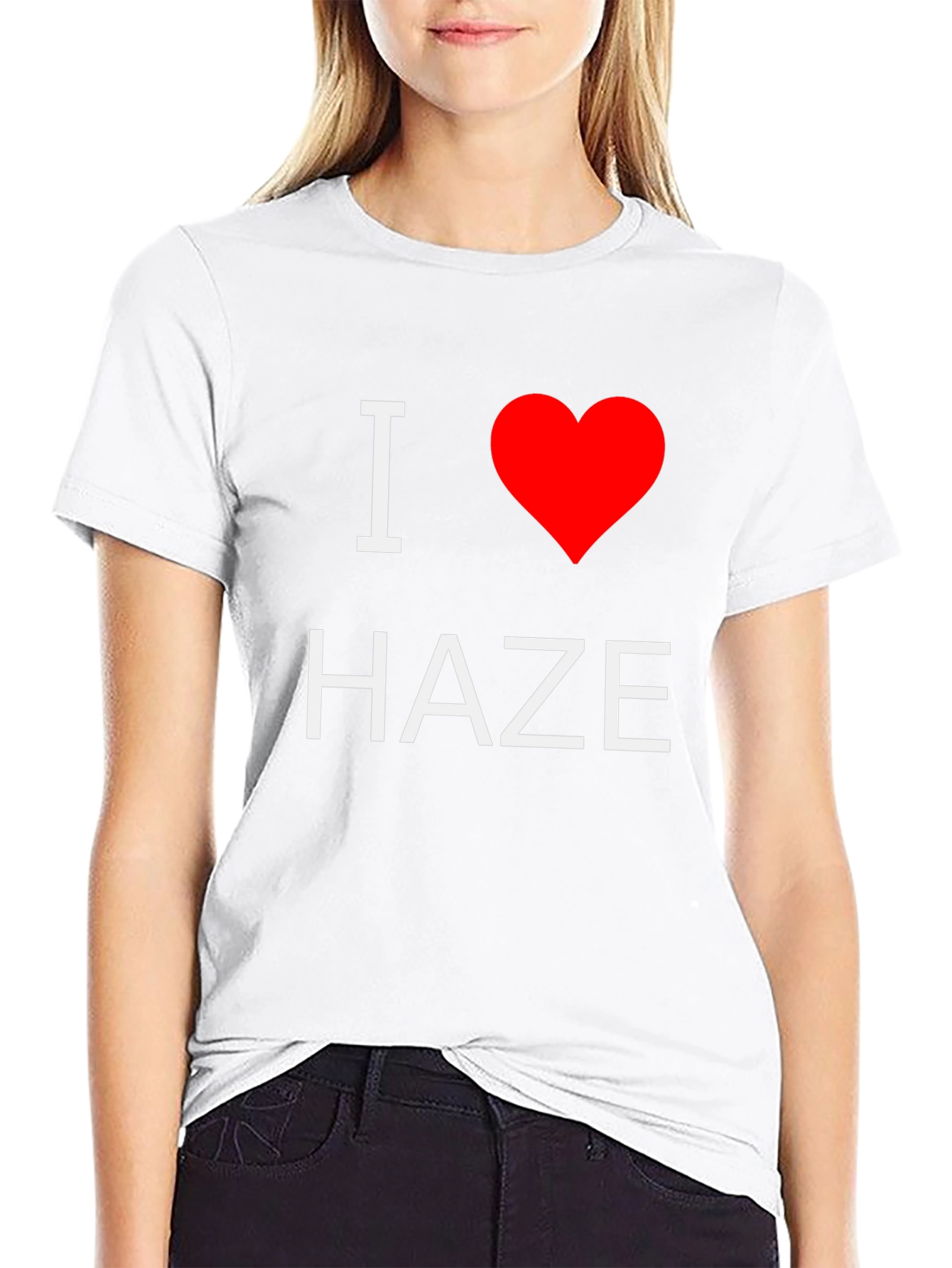 I Heart Haze Graphic Tee - Black Casual T-Shirt