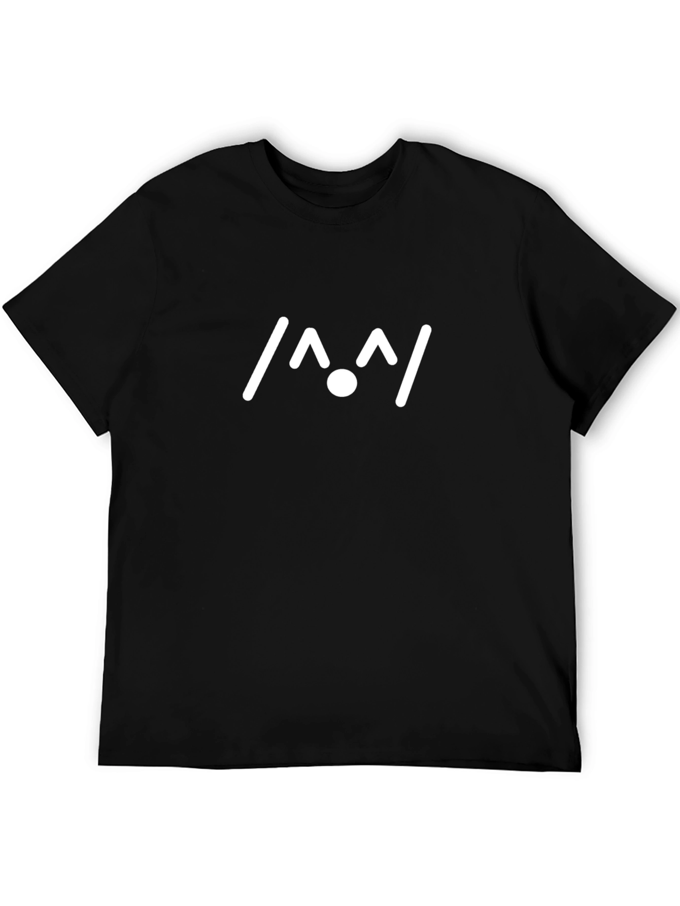 Minimalist Face Graphic Black T-Shirt