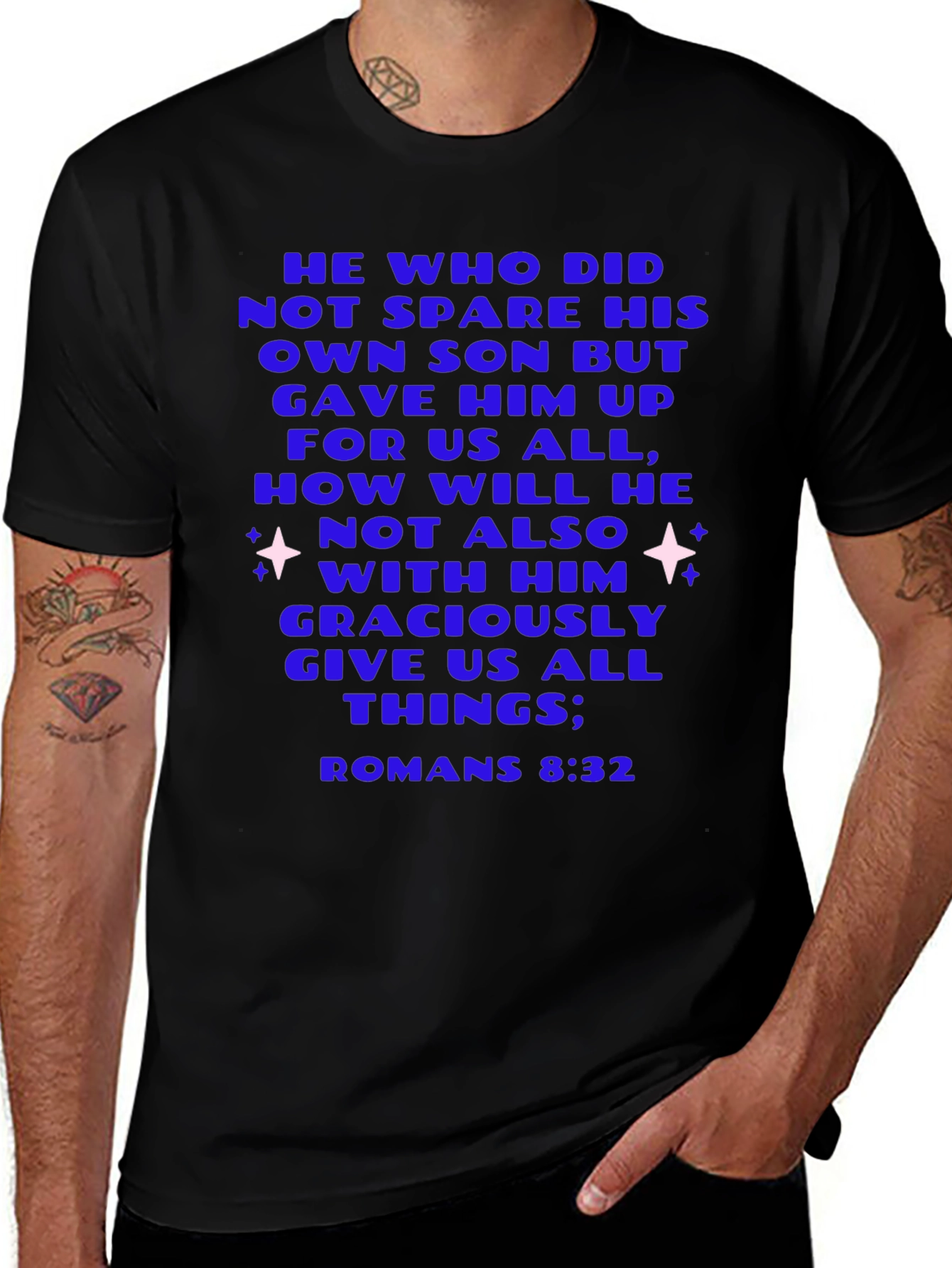 Romans 8:32 Christian Graphic T-Shirt