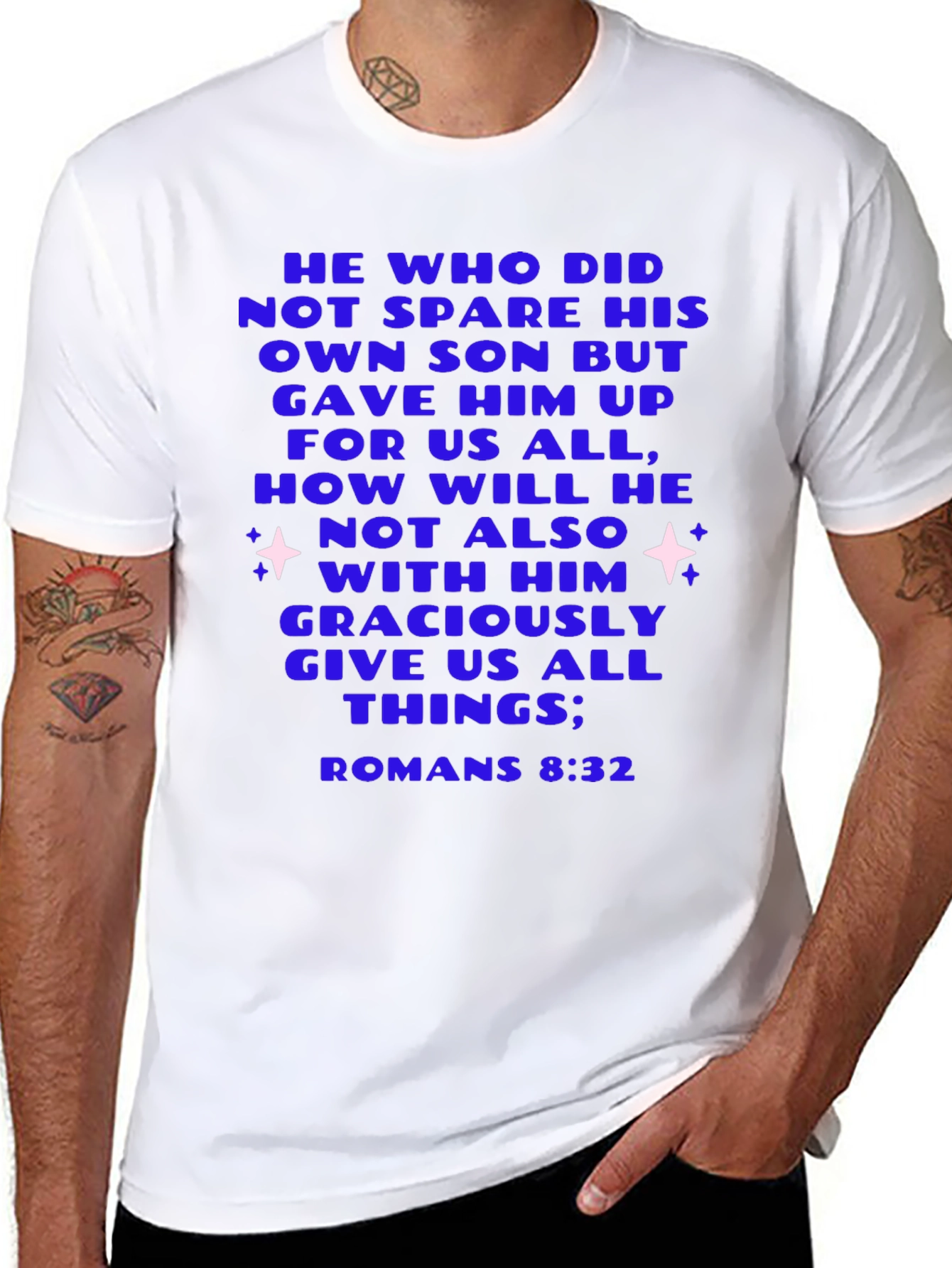 Romans 8:32 Christian Graphic T-Shirt