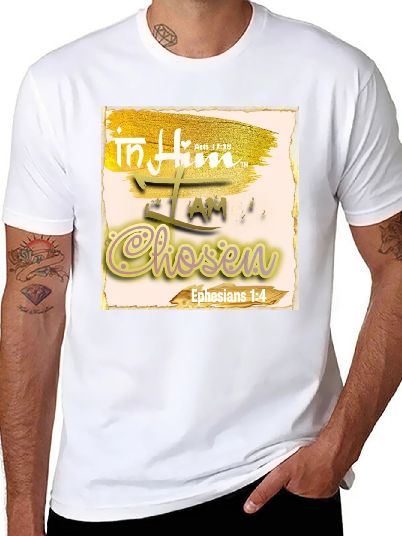In Him I Am Chosen Christian T-Shirt