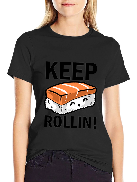 Keep Rollin Sushi Graphic T-Shirt