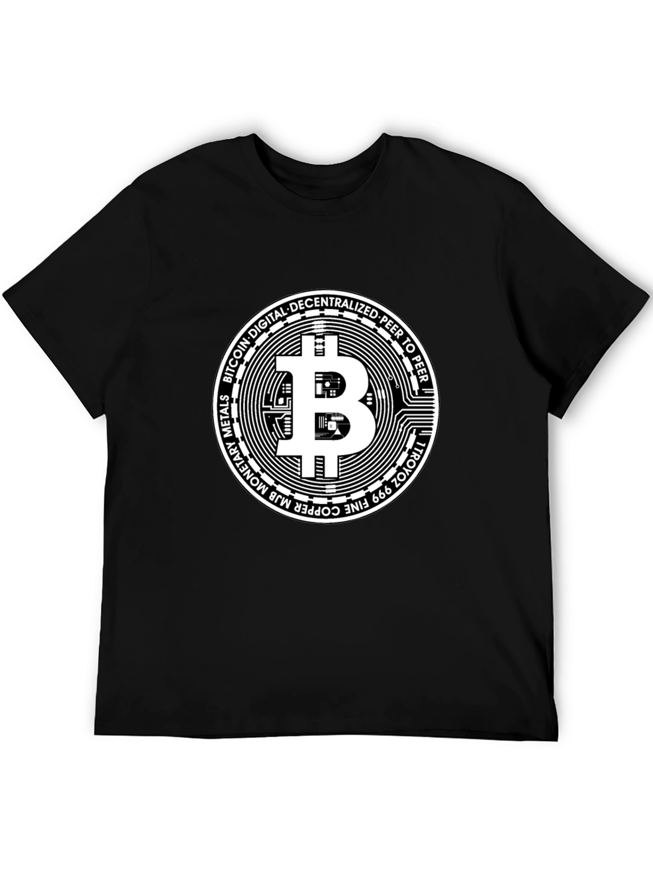 Bitcoin Crypto Currency Black Graphic Tee