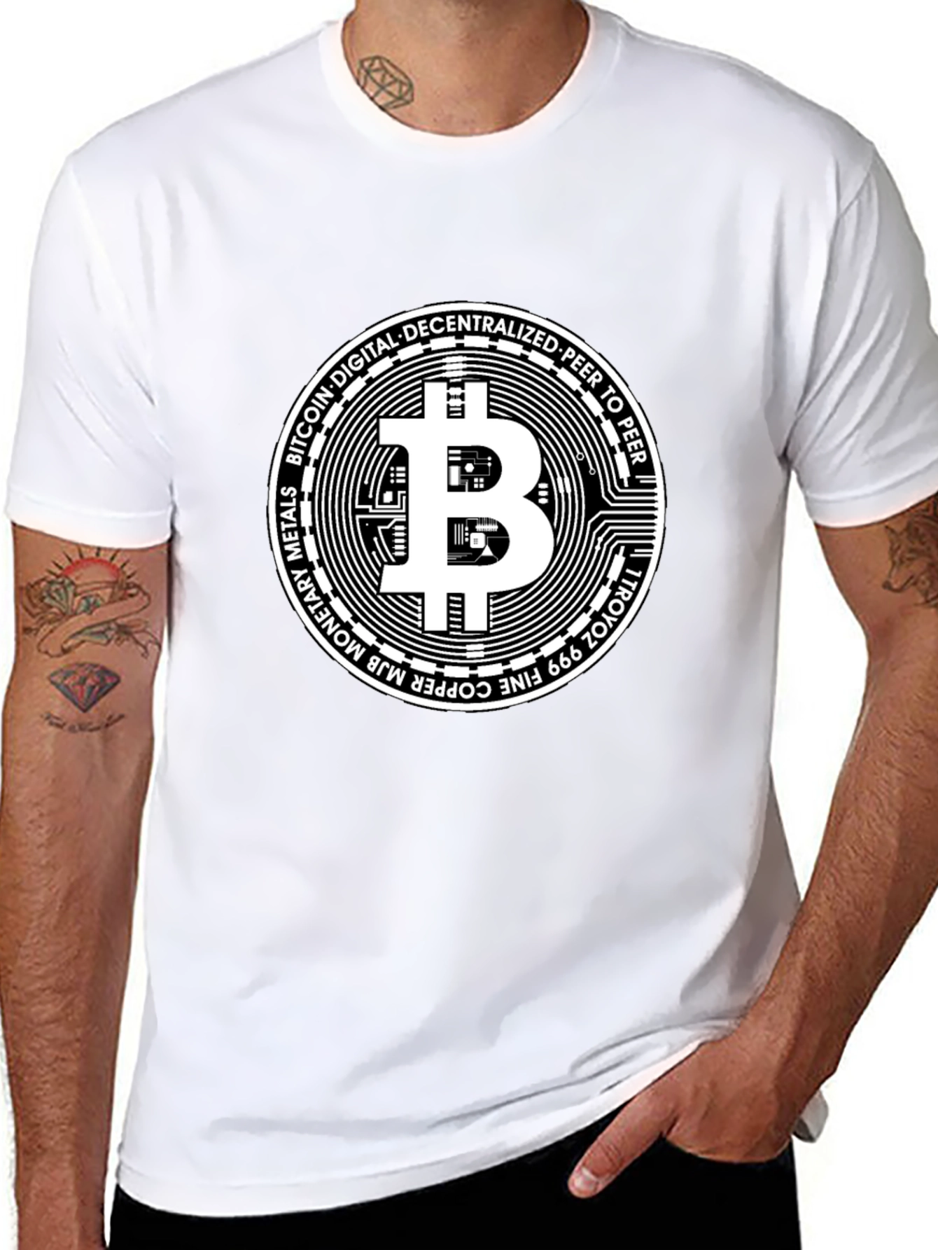Bitcoin Crypto Currency Black Graphic Tee