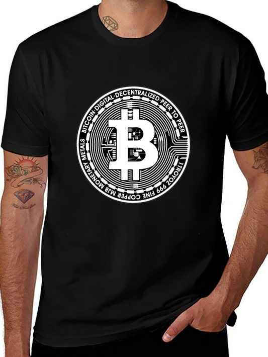 Bitcoin Crypto Currency Black Graphic Tee