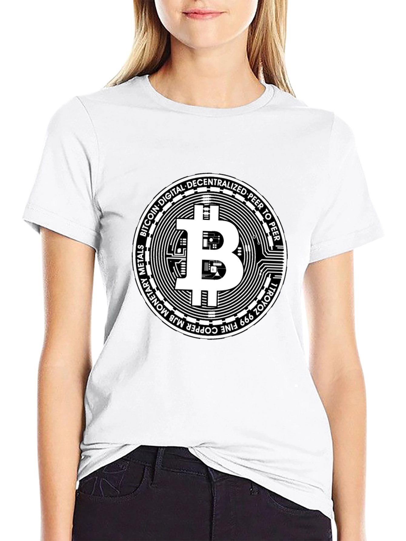 Bitcoin Crypto Currency Black Graphic Tee