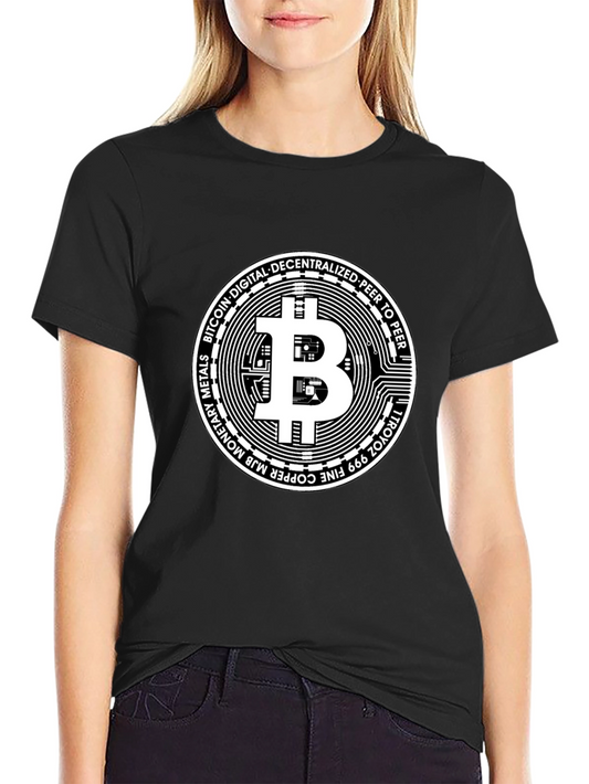 Bitcoin Crypto Currency Black Graphic Tee