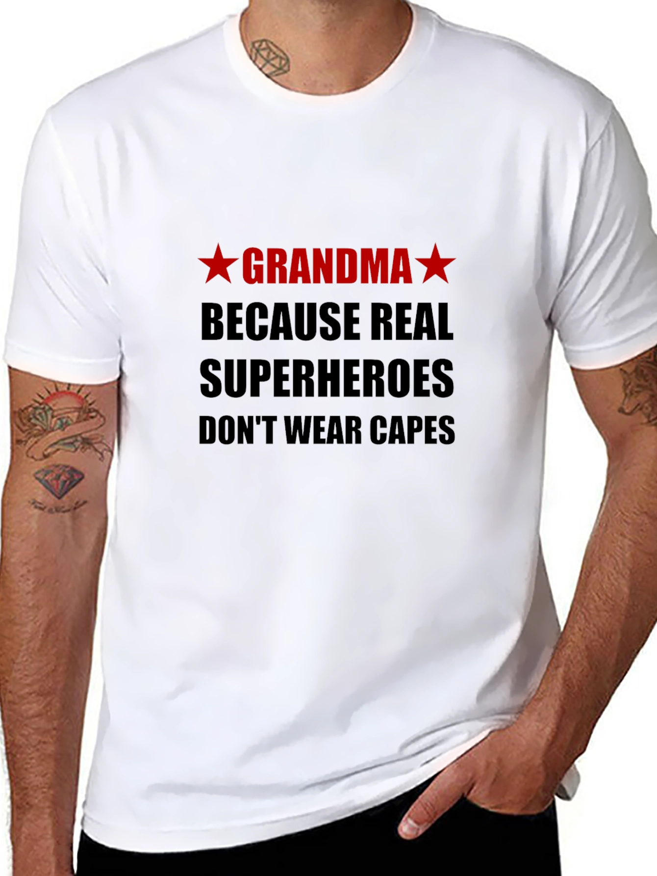 Grandma Superhero T-Shirt - Black