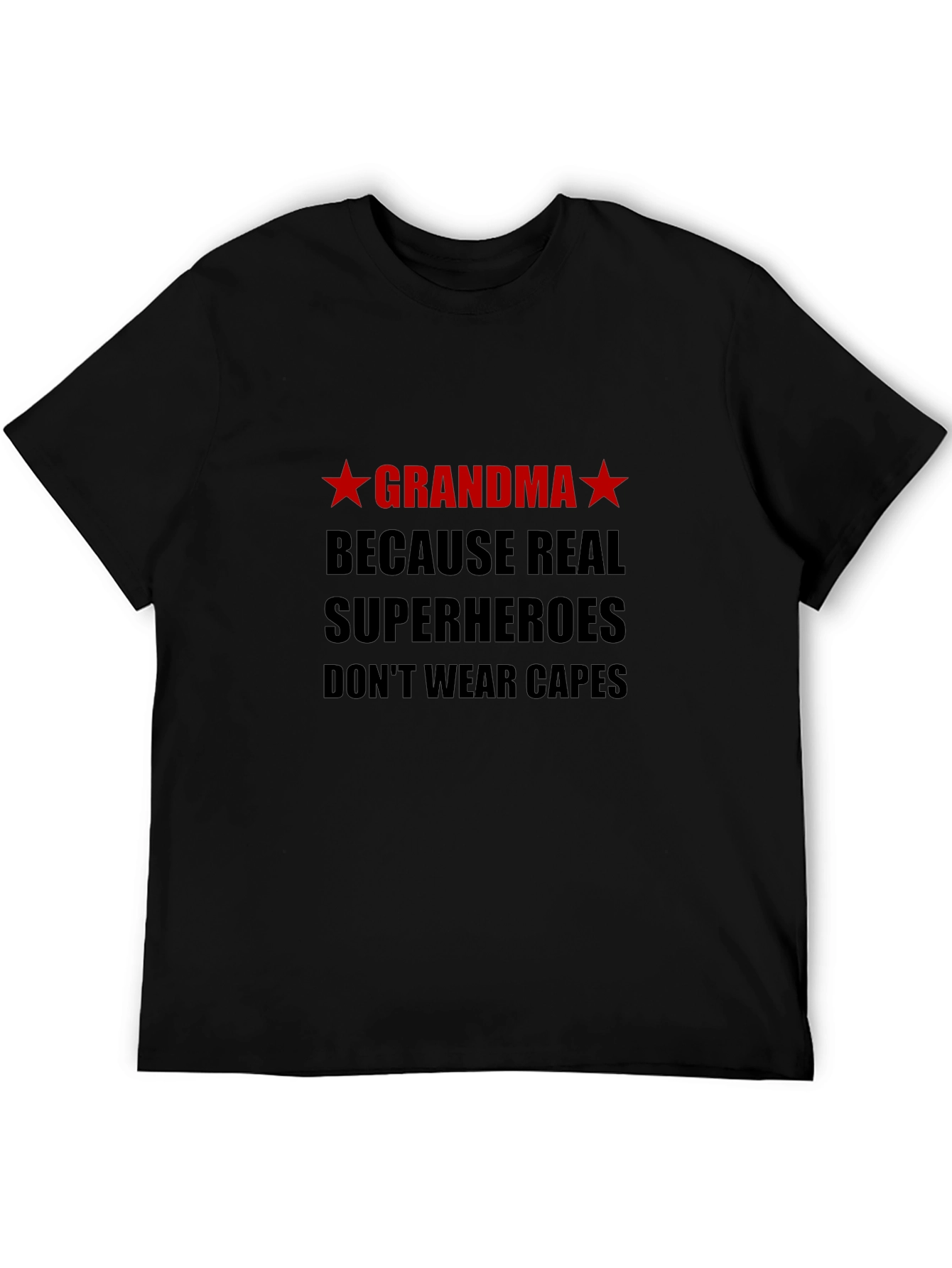 Grandma Superhero T-Shirt - Black