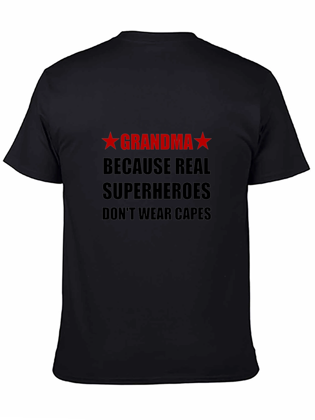 Grandma Superhero T-Shirt - Black