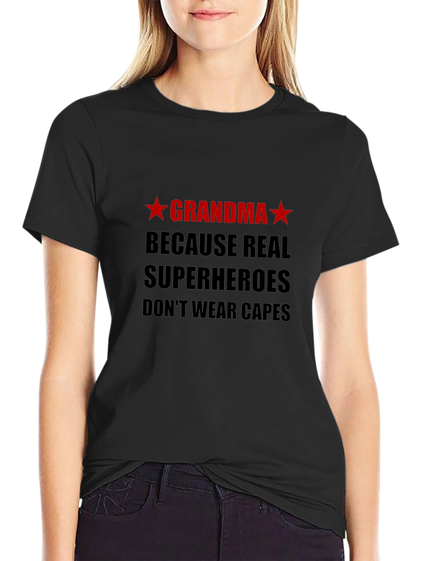 Grandma Superhero T-Shirt - Black
