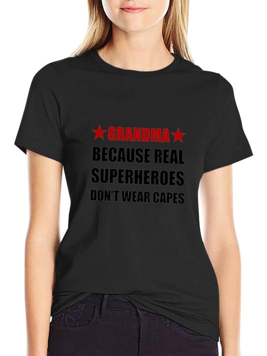 Grandma Superhero T-Shirt - Black