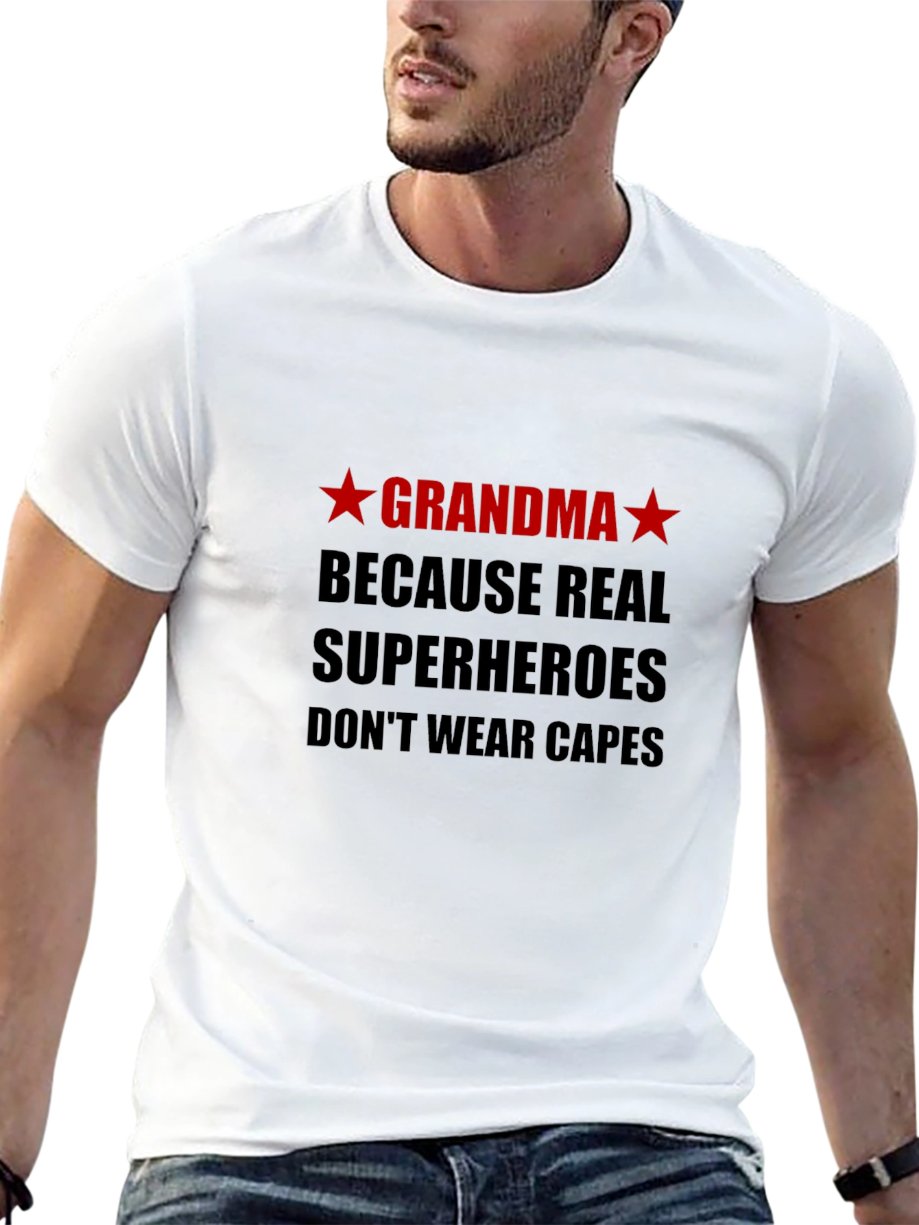 Grandma Superhero T-Shirt - Black