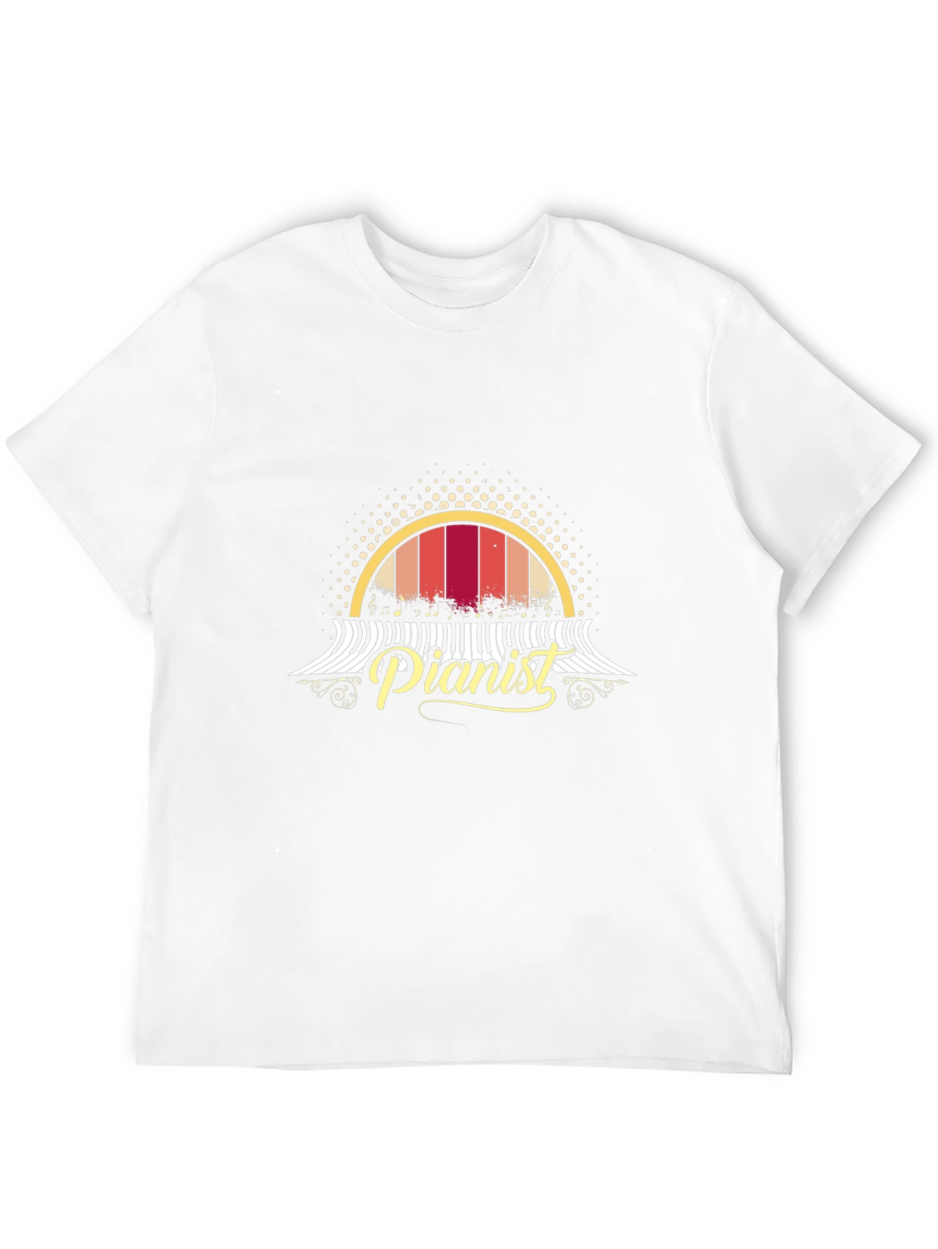 Retro Pianist T-Shirt - Music Lover Tee