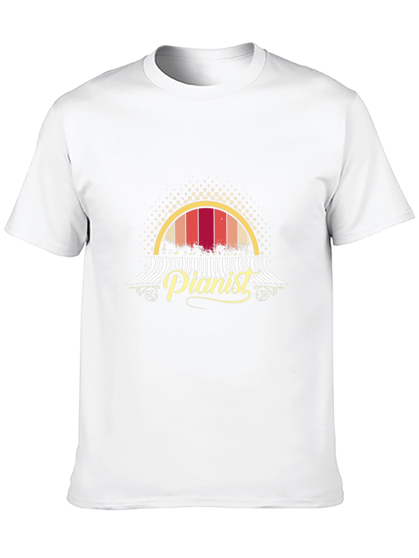 Retro Pianist T-Shirt - Music Lover Tee