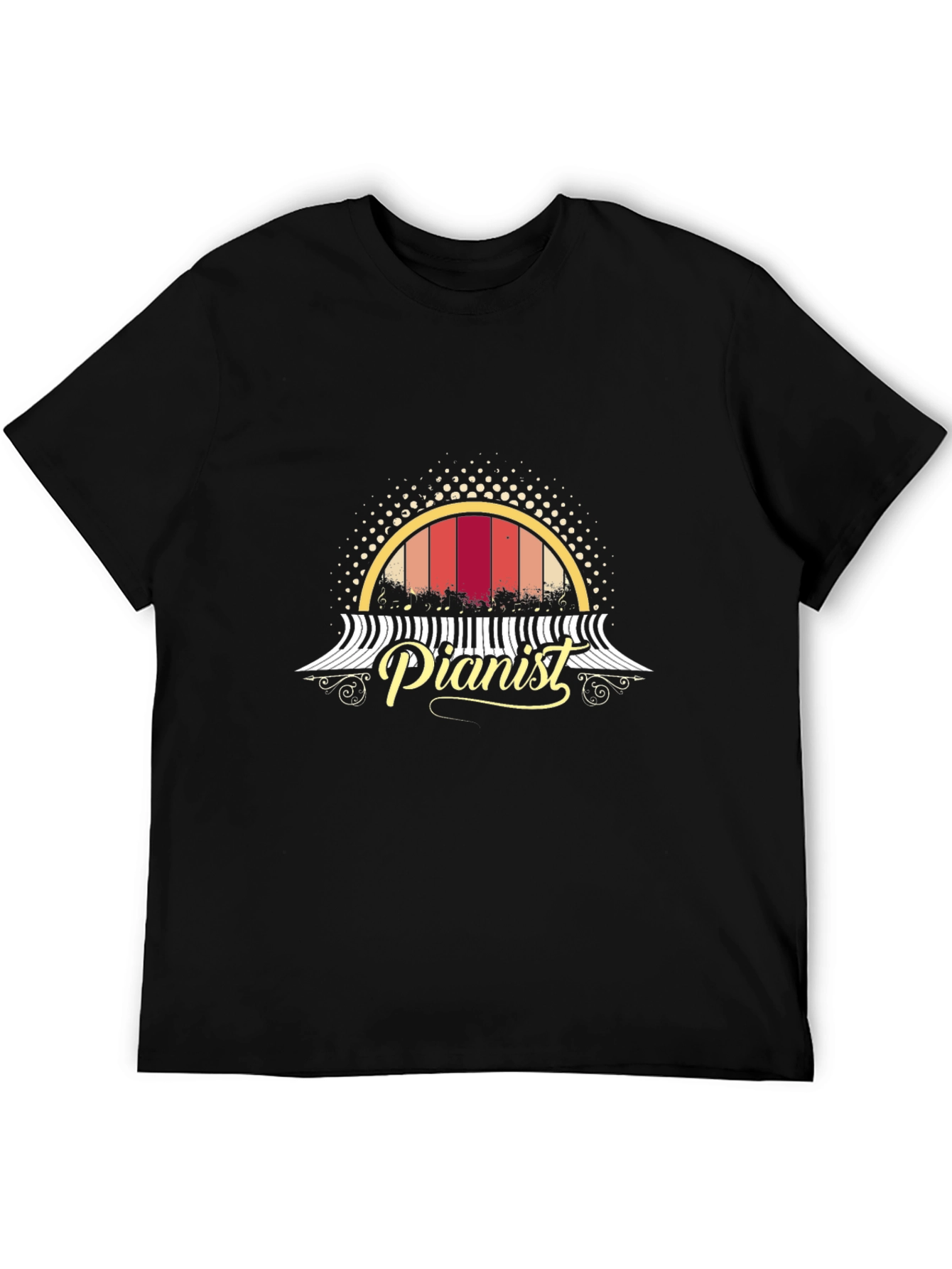 Retro Pianist T-Shirt - Music Lover Tee