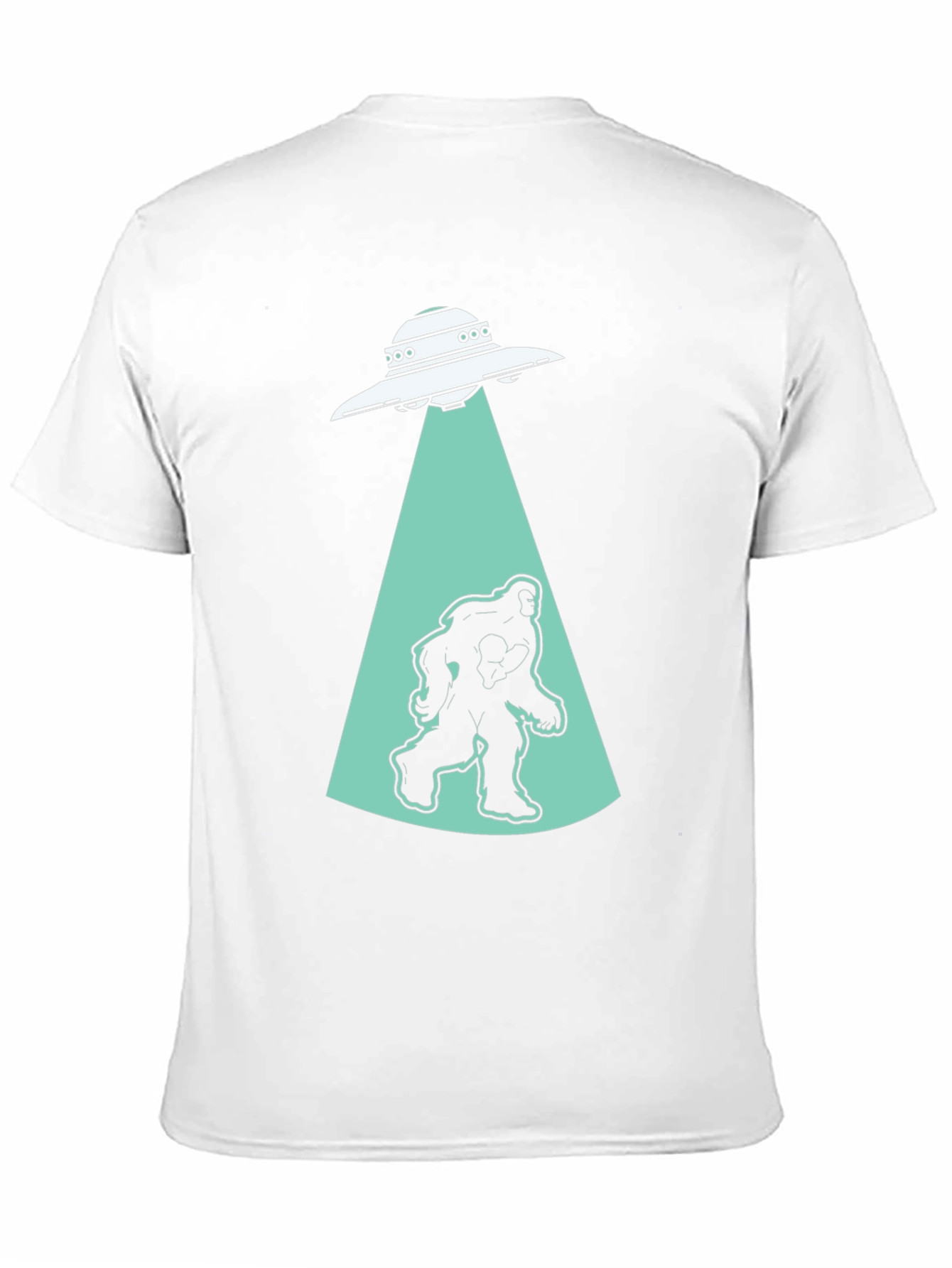 UFO Abduction Bigfoot T-Shirt - Black