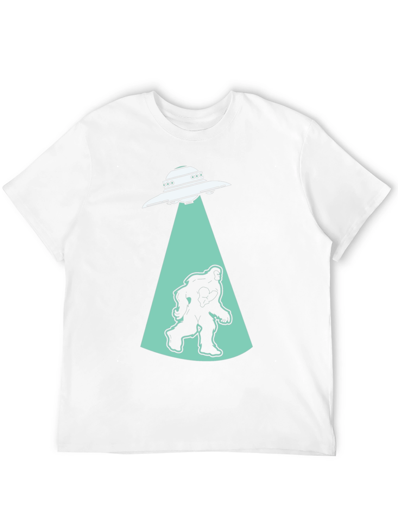 UFO Abduction Bigfoot T-Shirt - Black