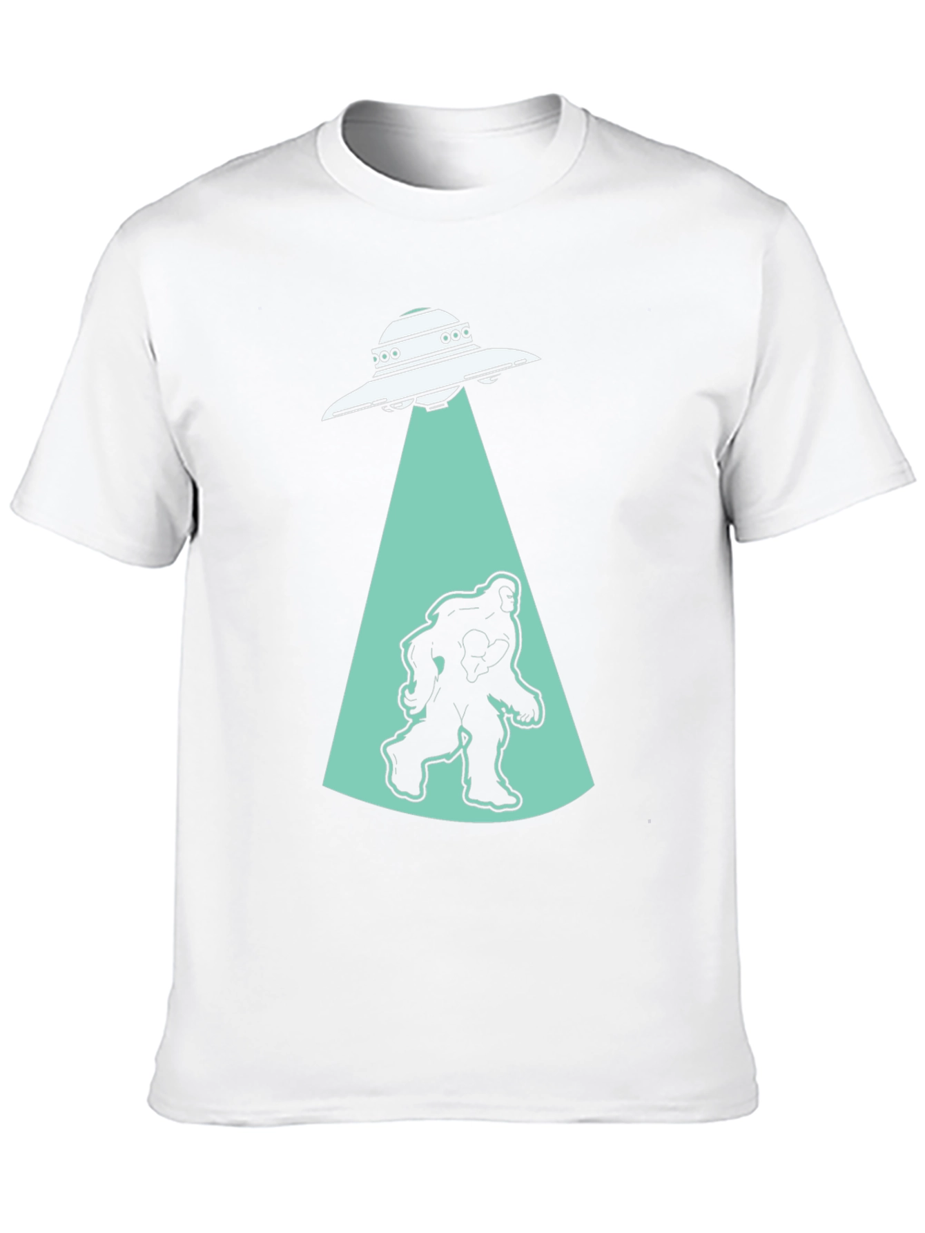 UFO Abduction Bigfoot T-Shirt - Black