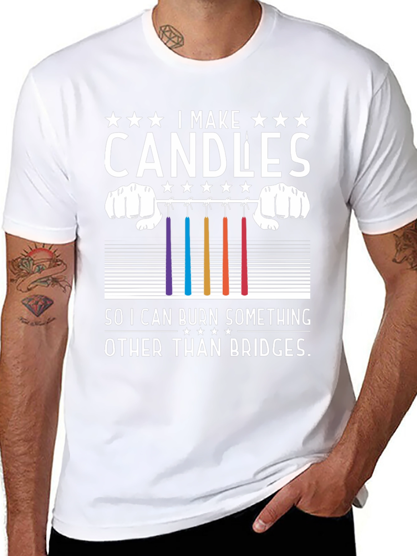 Candle Maker T-Shirt - Burn Candles Not Bridges!