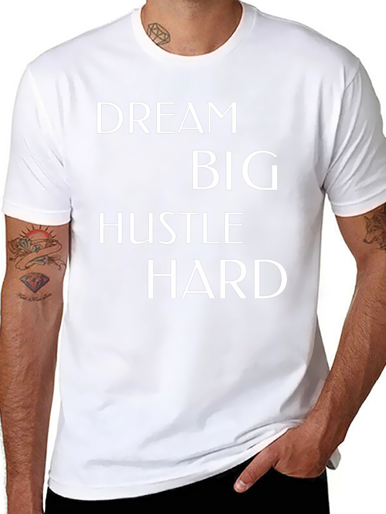 Dream Big T-Shirt - Hustle Hard Motivational Tee