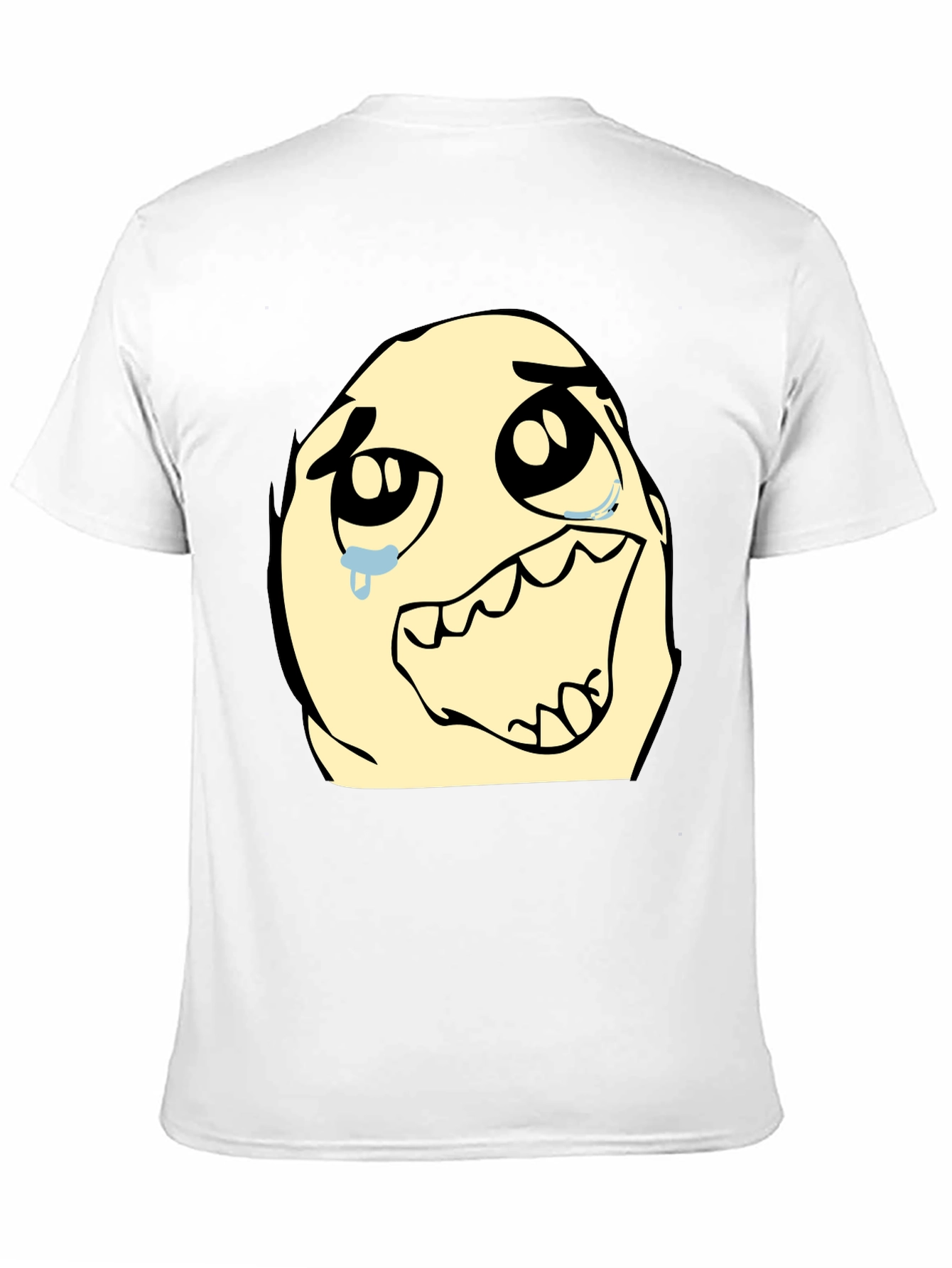 Crying Meme Graphic Tee - Soft Black Cotton T-Shirt