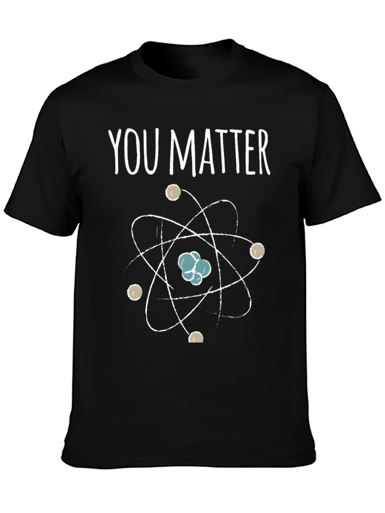 You Matter Atom Graphic Print Black T-Shirt