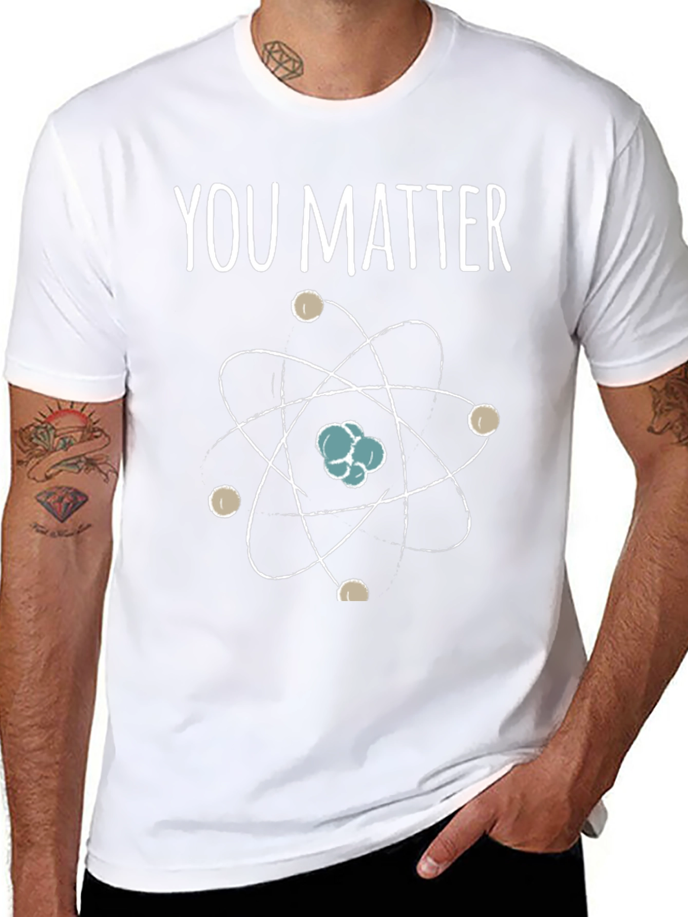 You Matter Atom Graphic Print Black T-Shirt
