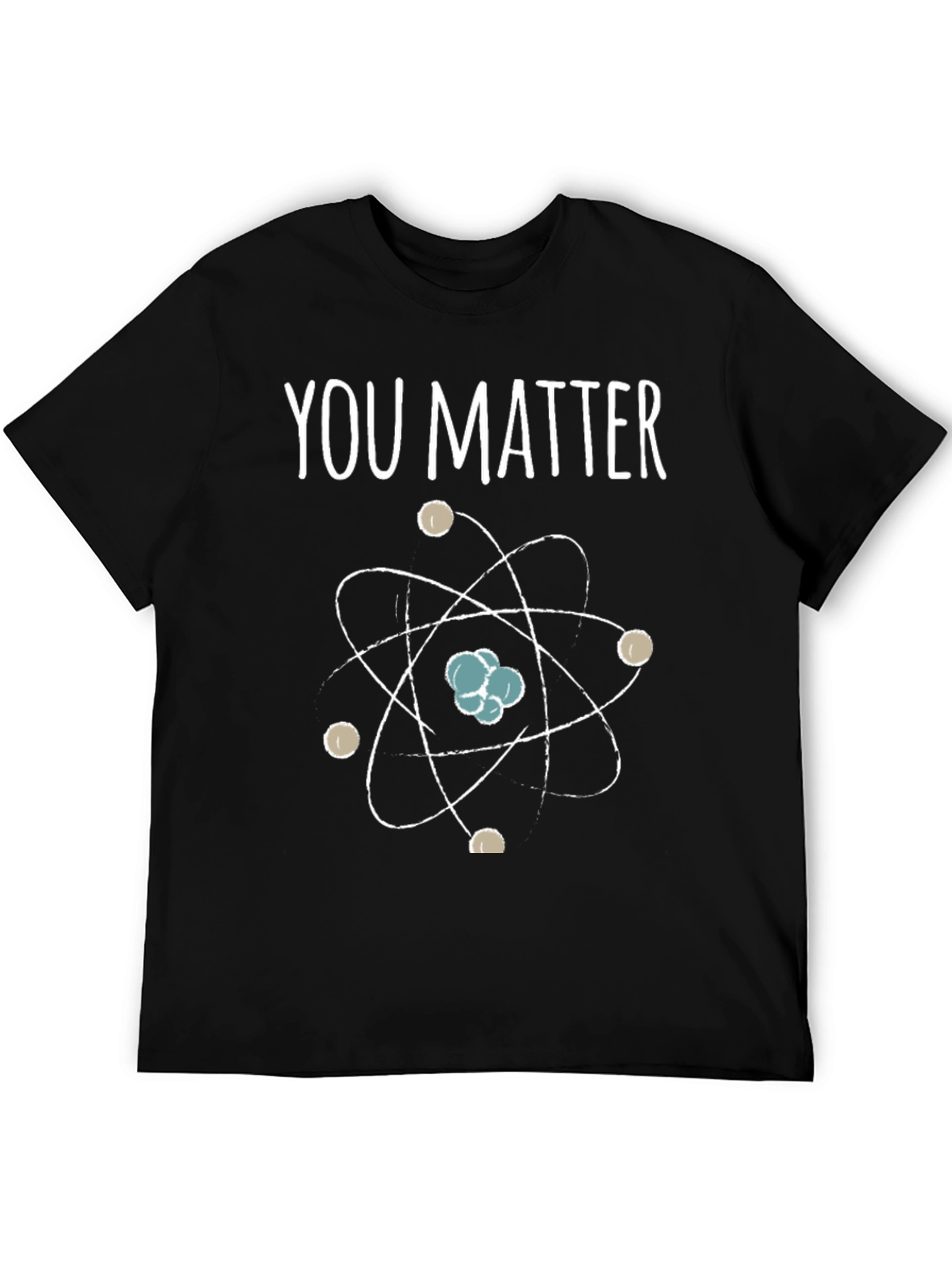 You Matter Atom Graphic Print Black T-Shirt