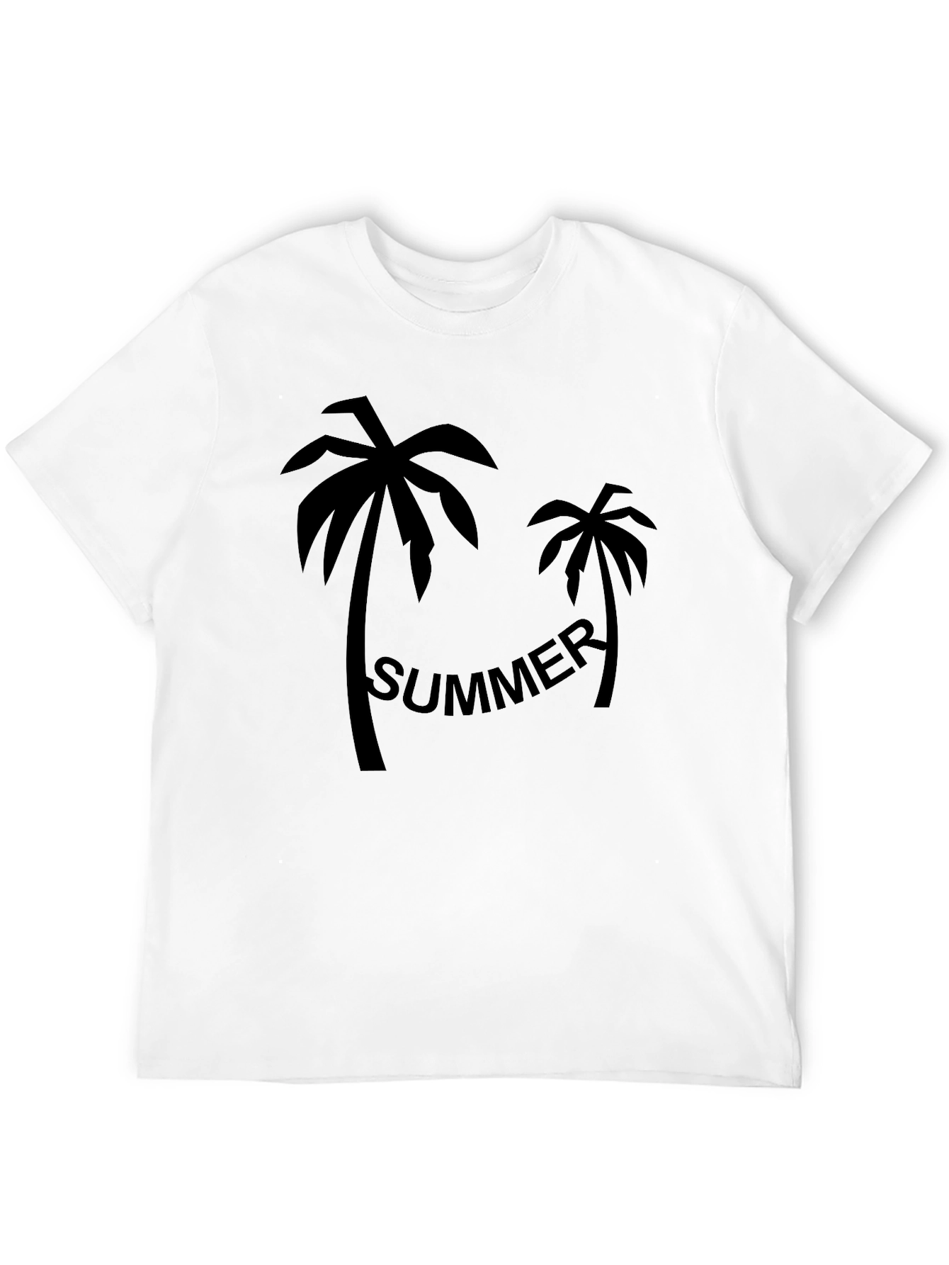 Summer Palm Tree Black Graphic Tee