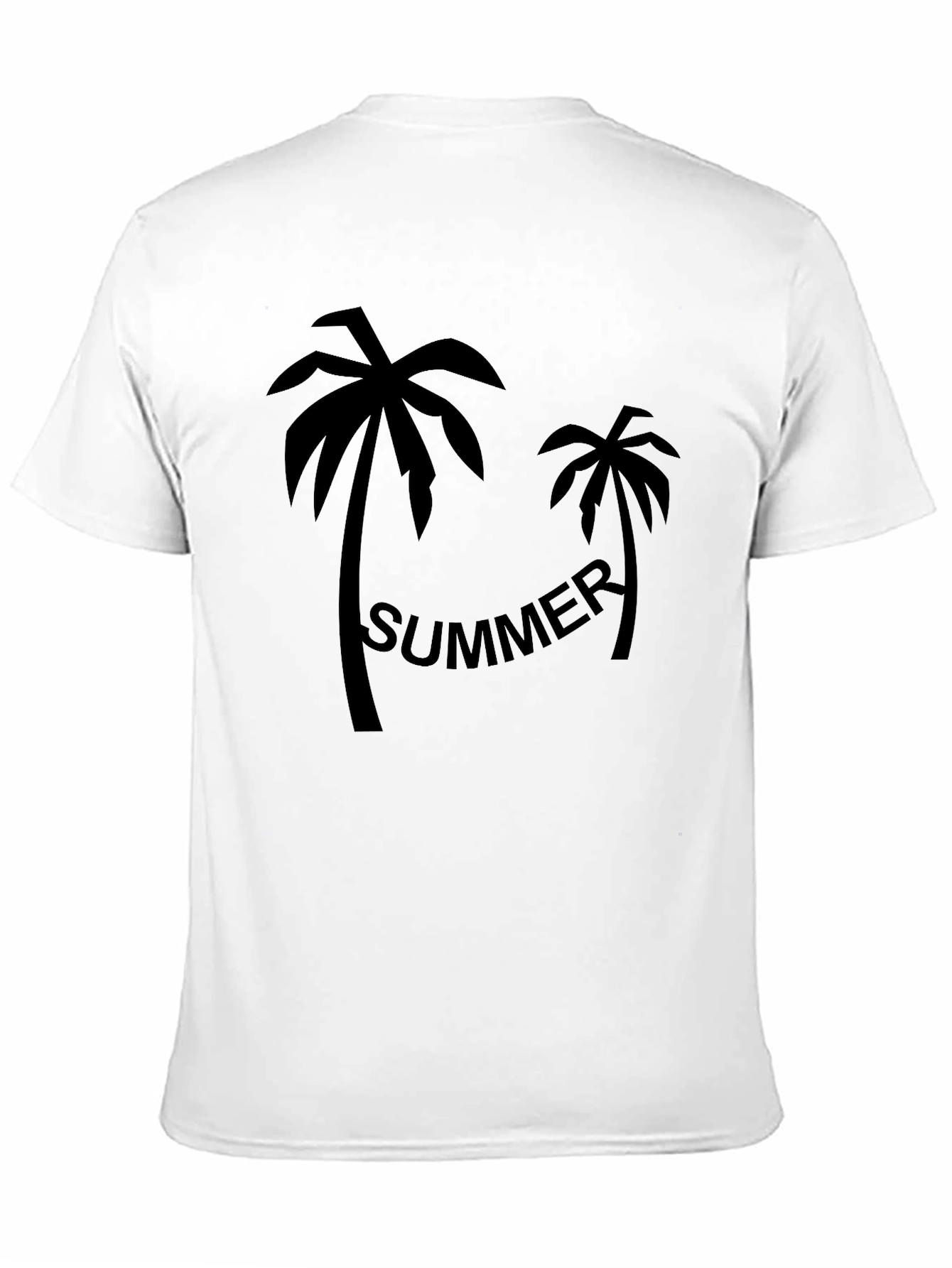 Summer Palm Tree Black Graphic Tee