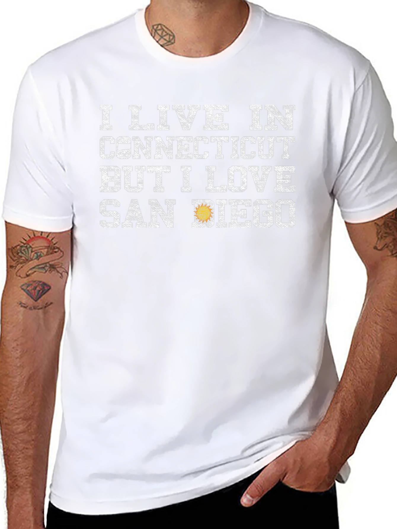 Connecticut Resident San Diego Lover Graphic T-Shirt