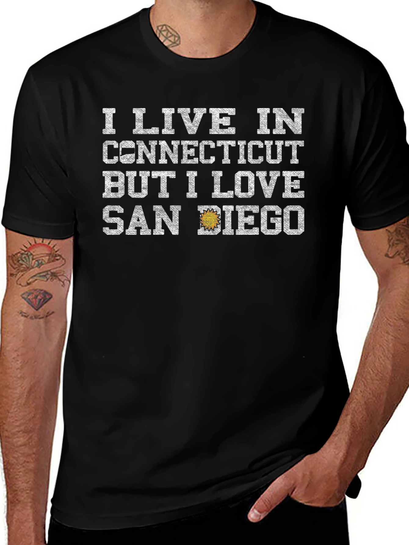 Connecticut Resident San Diego Lover Graphic T-Shirt