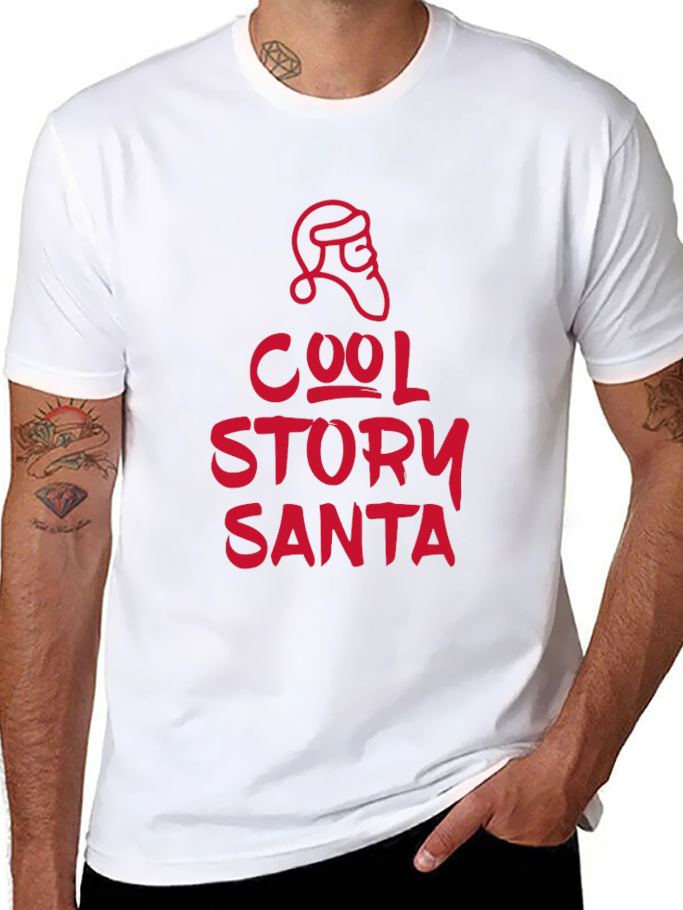 Cool Story Santa T-Shirt - Black Holiday Tee