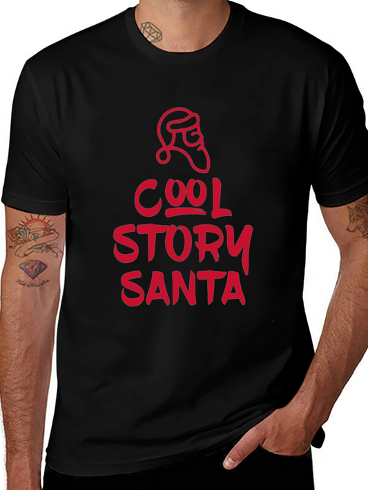 Cool Story Santa T-Shirt - Black Holiday Tee